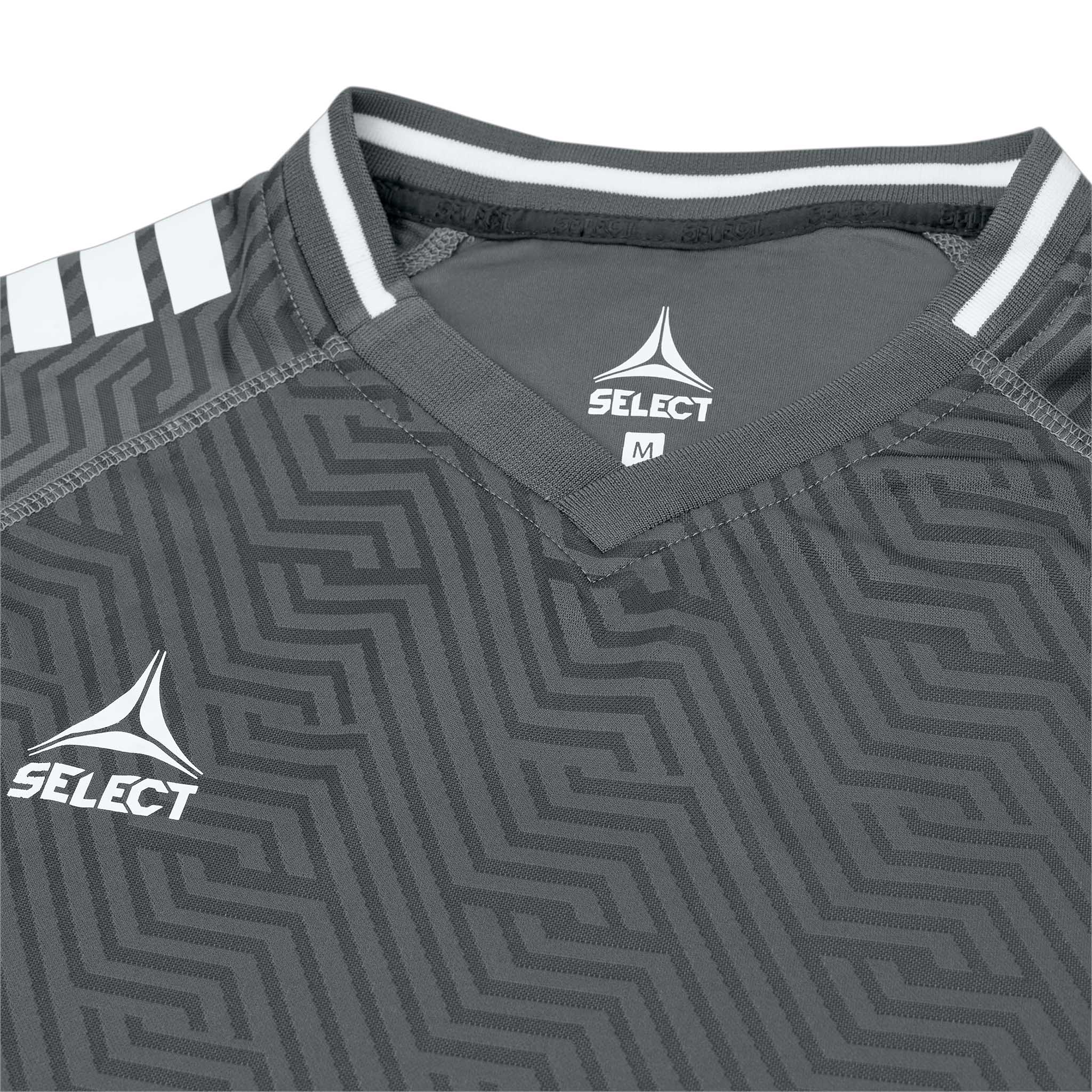 Monaco Kortærmet Spillertrøje - Børn #farve_ #farve_grey/white