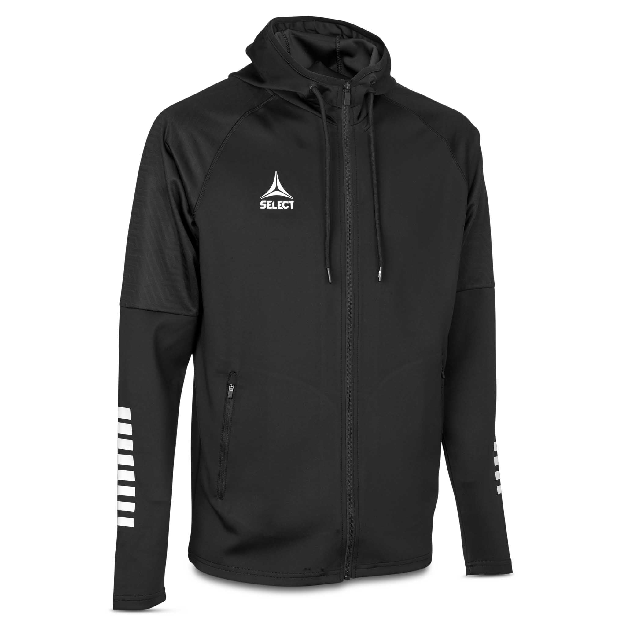 Monaco Zip hoodie #farve_sort/hvid