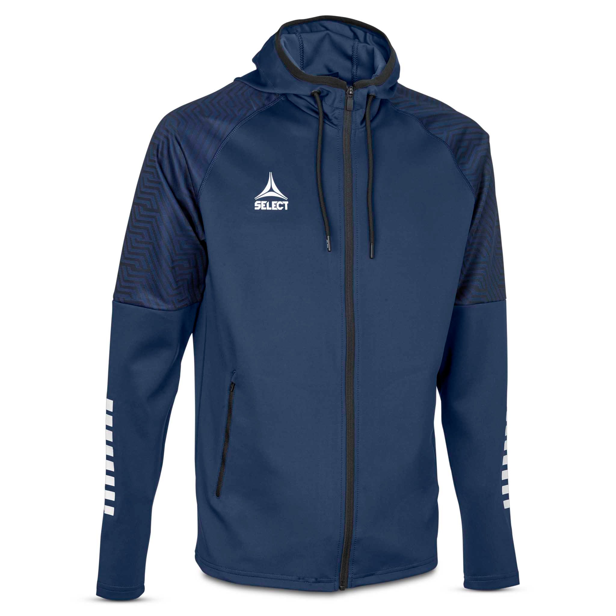 Monaco Zip hoodie #farve_marineblå/hvid