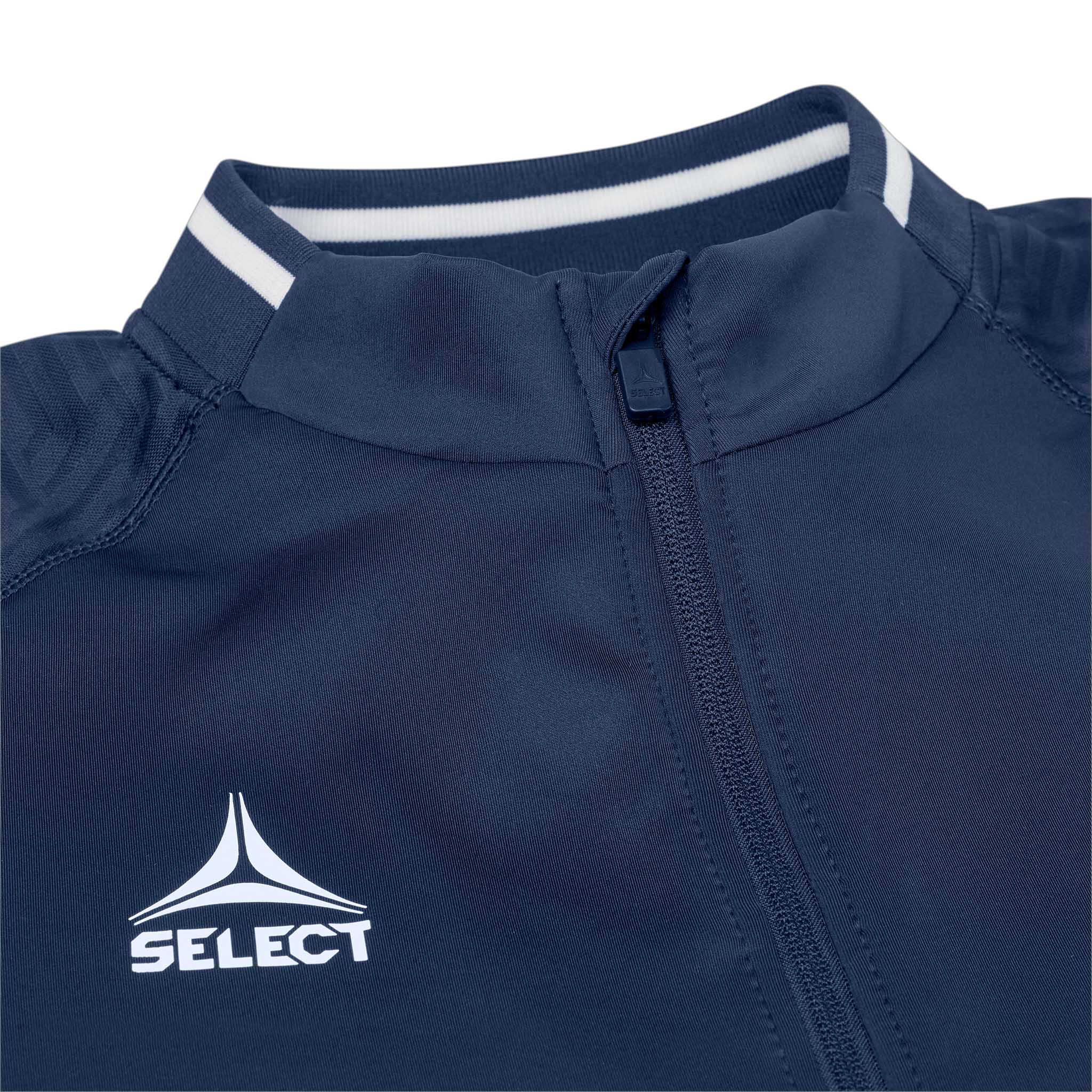 Monaco Træningssweatshirt med 1/2 lynlås - Børn #farve_ #farve_marineblå/hvid #farve_marineblå/hvid