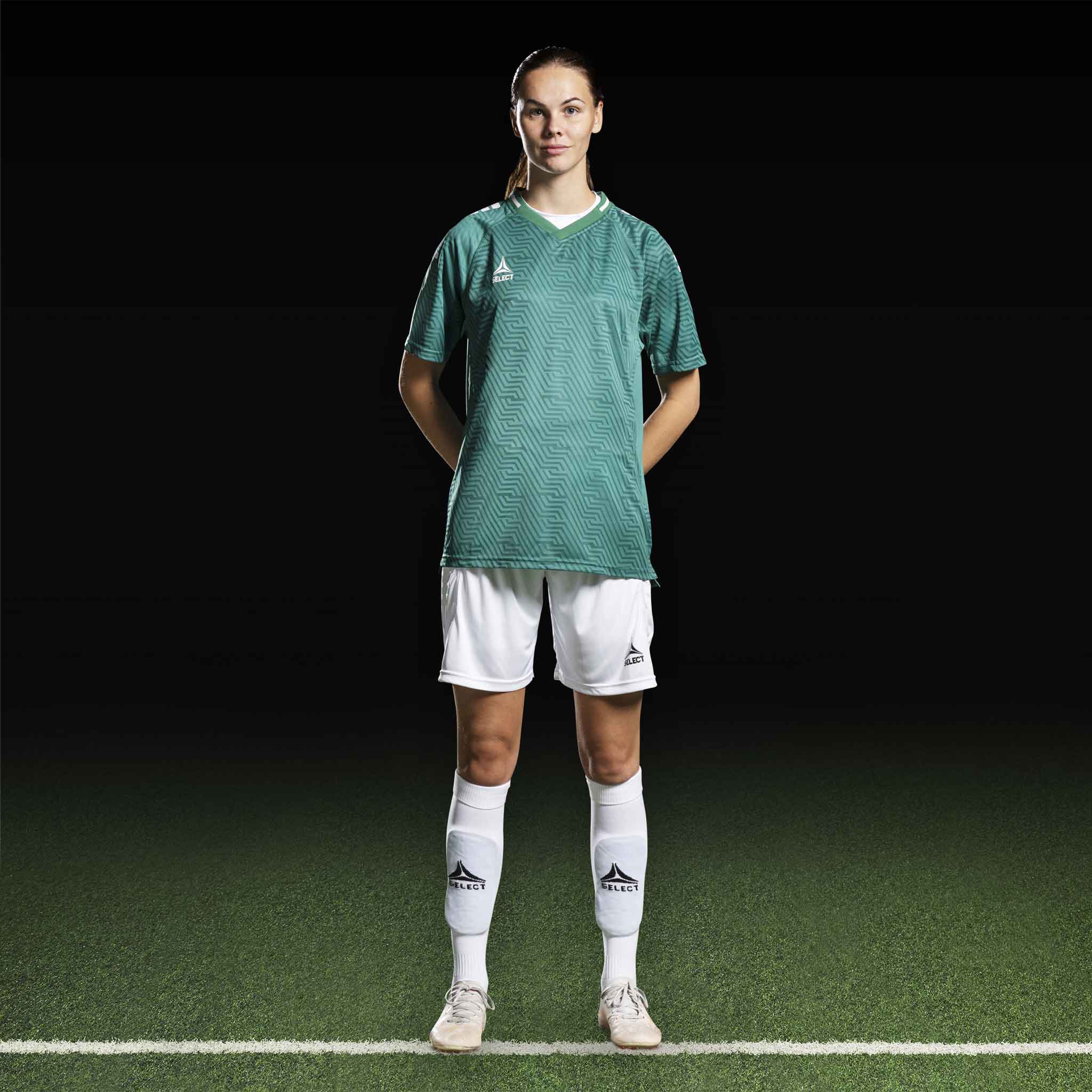 Monaco shorts #farve_ #farve_grøn/hvid #farve_white/white