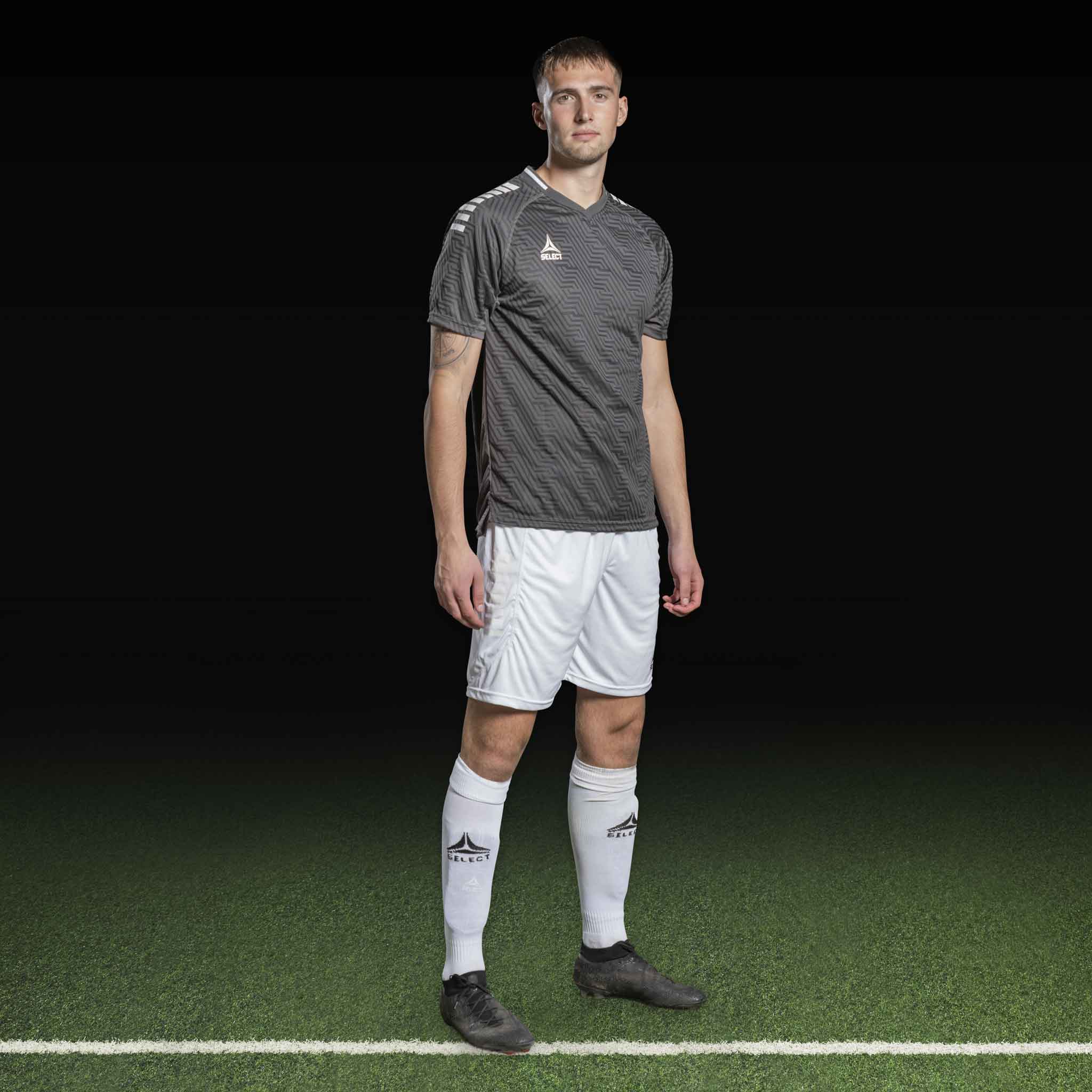 Monaco Kortærmet Spillertrøje #farve_ #farve_grey/white