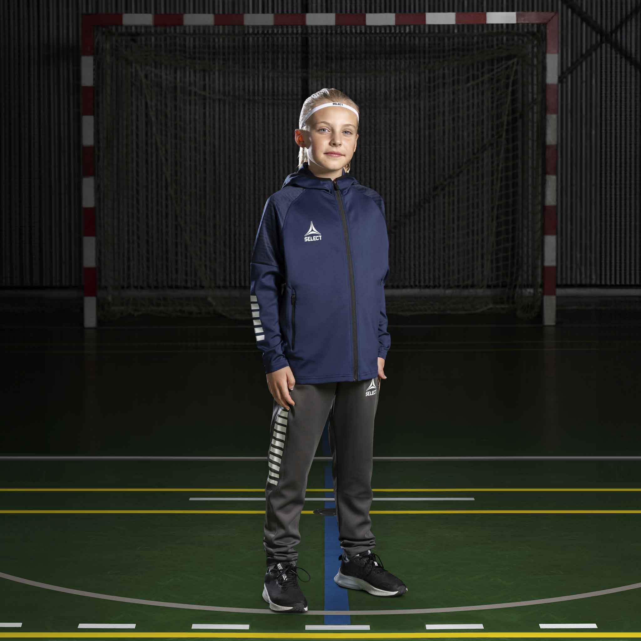 Monaco Zip hoodie - Børn #farve_ #farve_marineblå/hvid #farve_marineblå/hvid