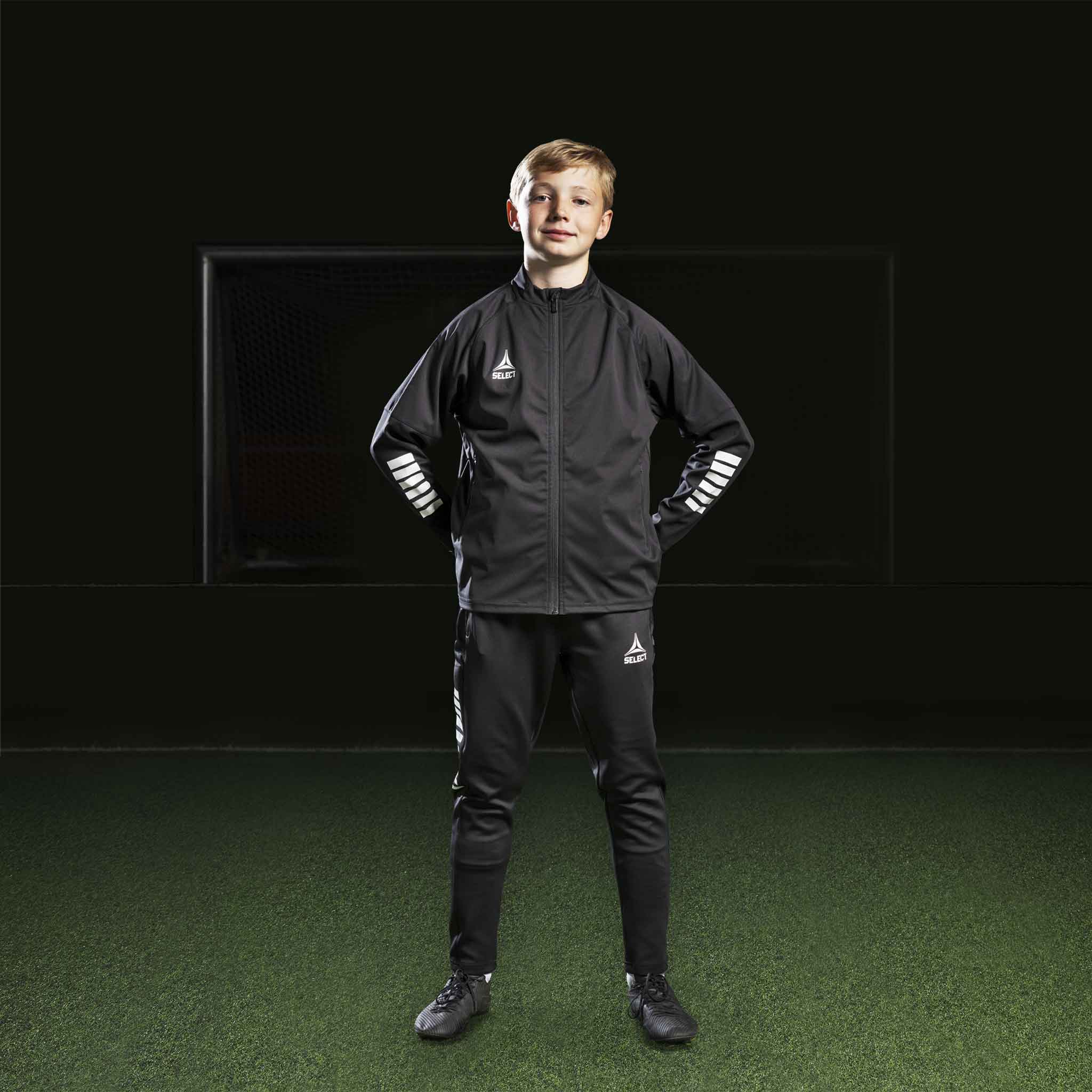 Monaco Træningsjakke - Børn #farve_ #farve_sort/hvid #farve_sort/hvid