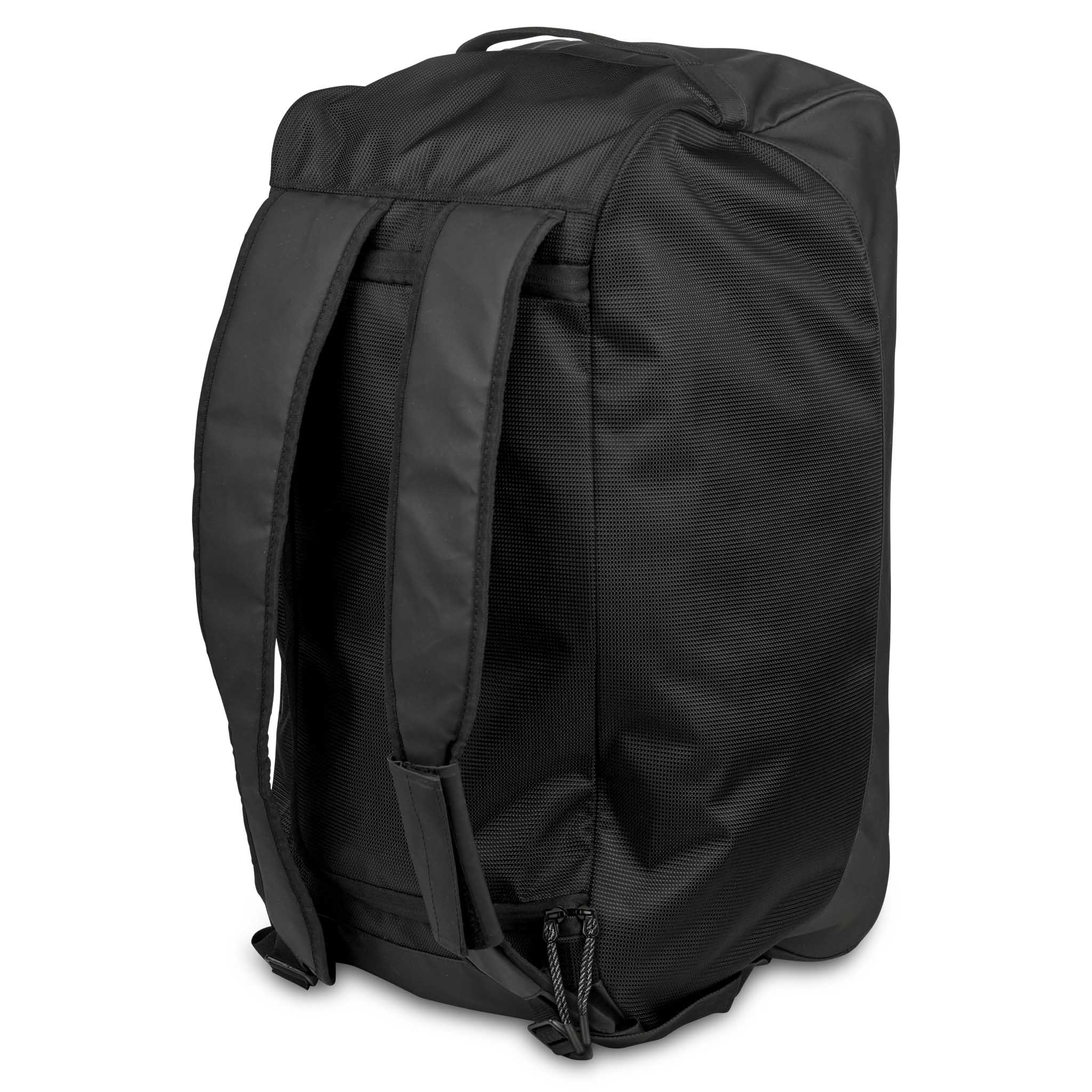 Sort Sportsbag v25 sportstaske, bagsidevisning med polstrede rygsækstropper