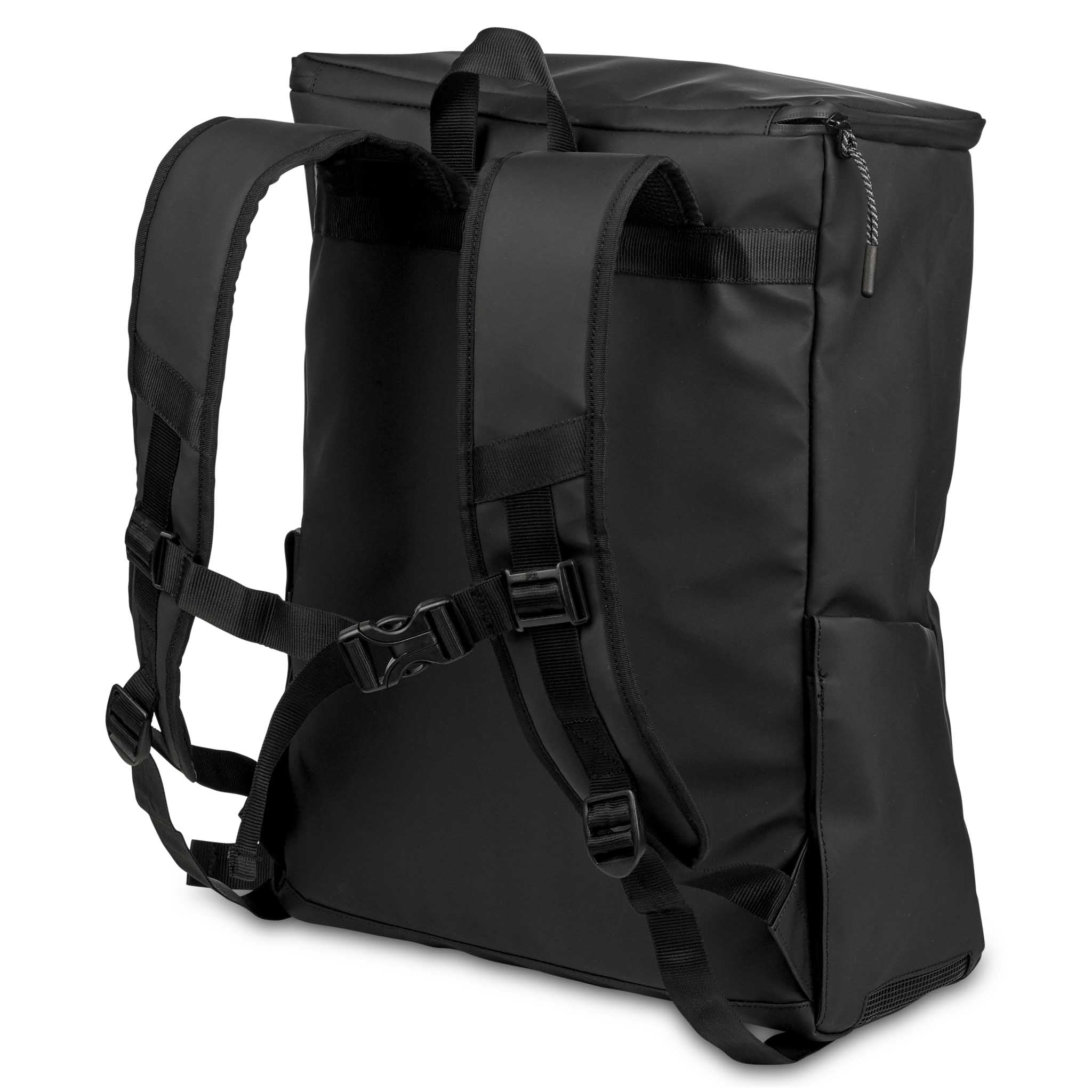 Sort Backpack all-weather v25 sportstaske, bagside med polstrede remme