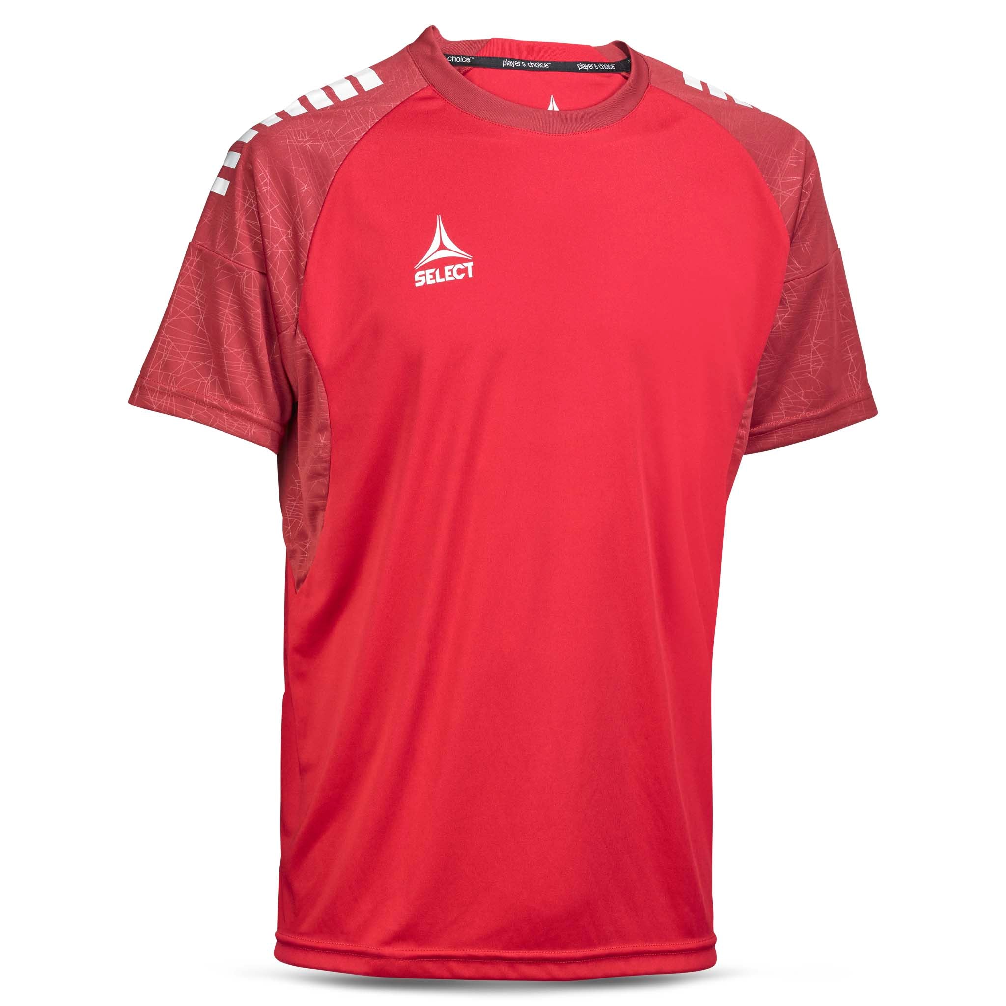 Player shirt S/S Spain v25, rød med hvidt logo, Match & Training wear, forside