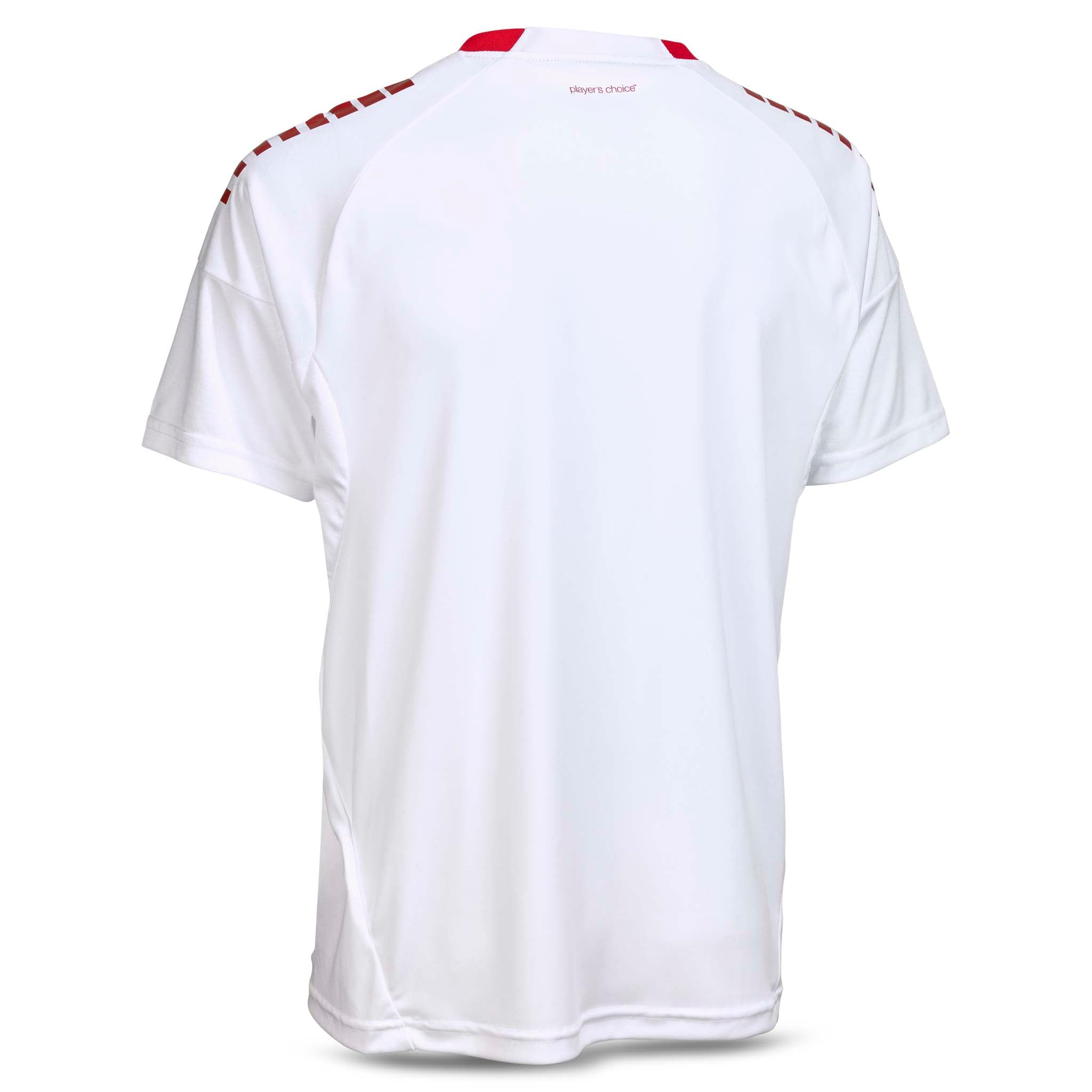 Player shirt S/S Spain v25, Match & Training wear, hvid med rød skulderdetalje, fodbold, bagside