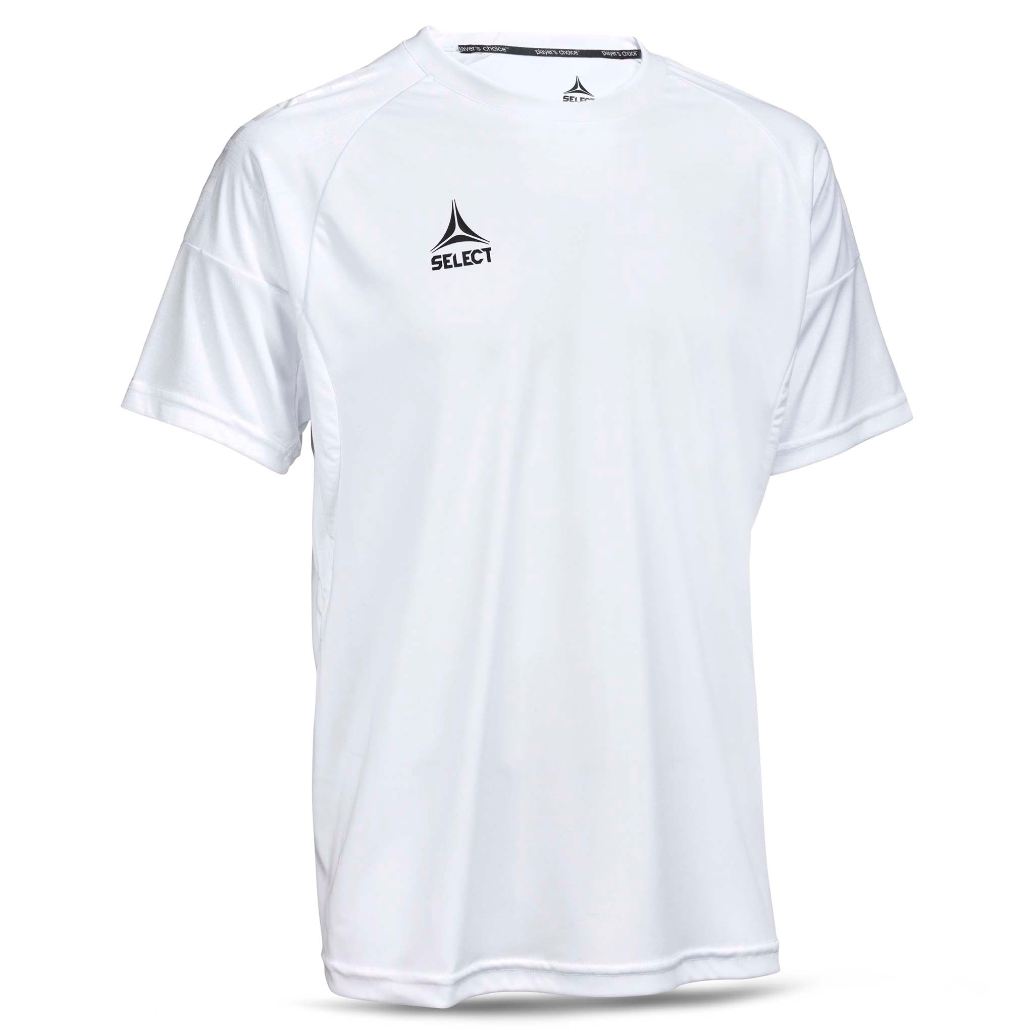 Hvid Player shirt S/S Spain v25, kamp- og træningstøj, fodbold, set forfra