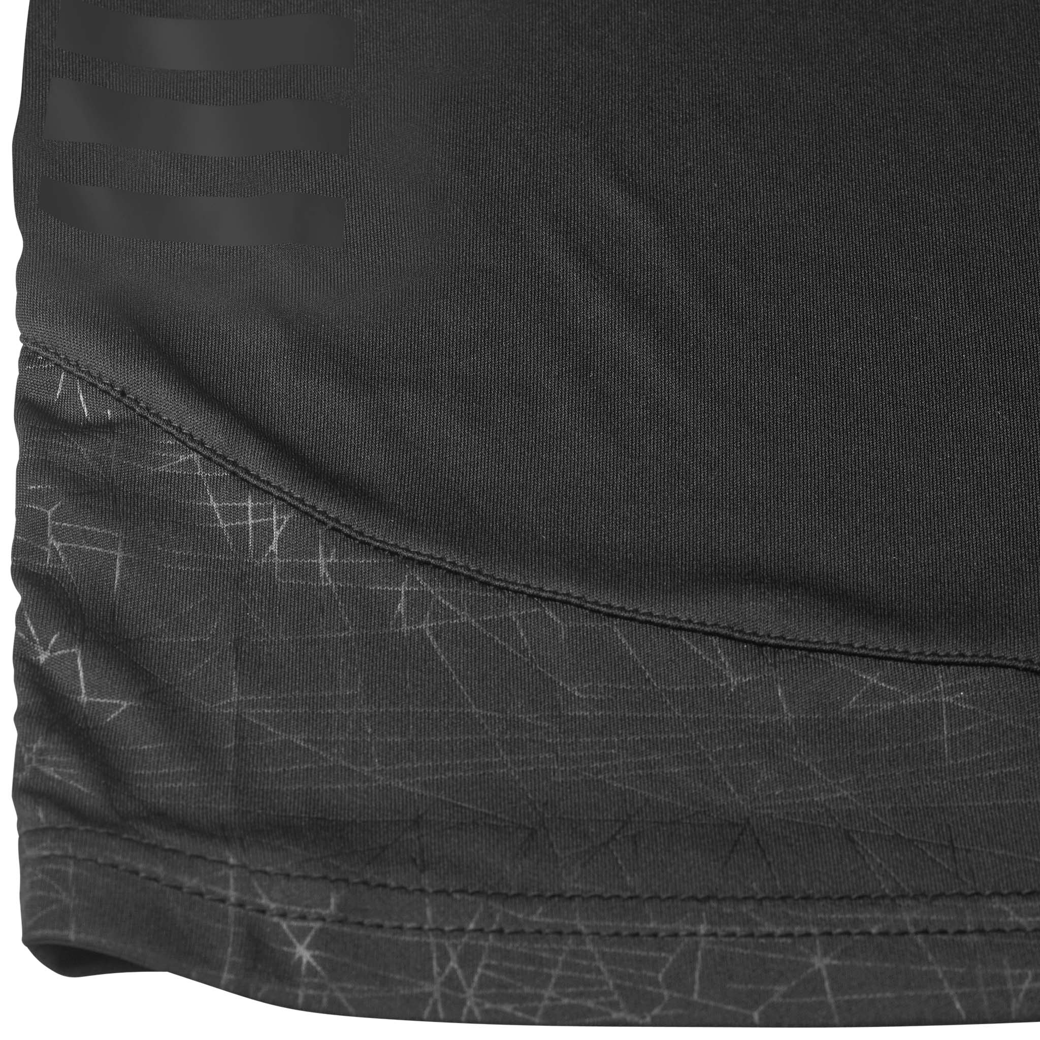 Nærbillede af Player shorts Spain v25, Match & Training wear, i sort med diskret grå geometrisk mønsterdetalje.