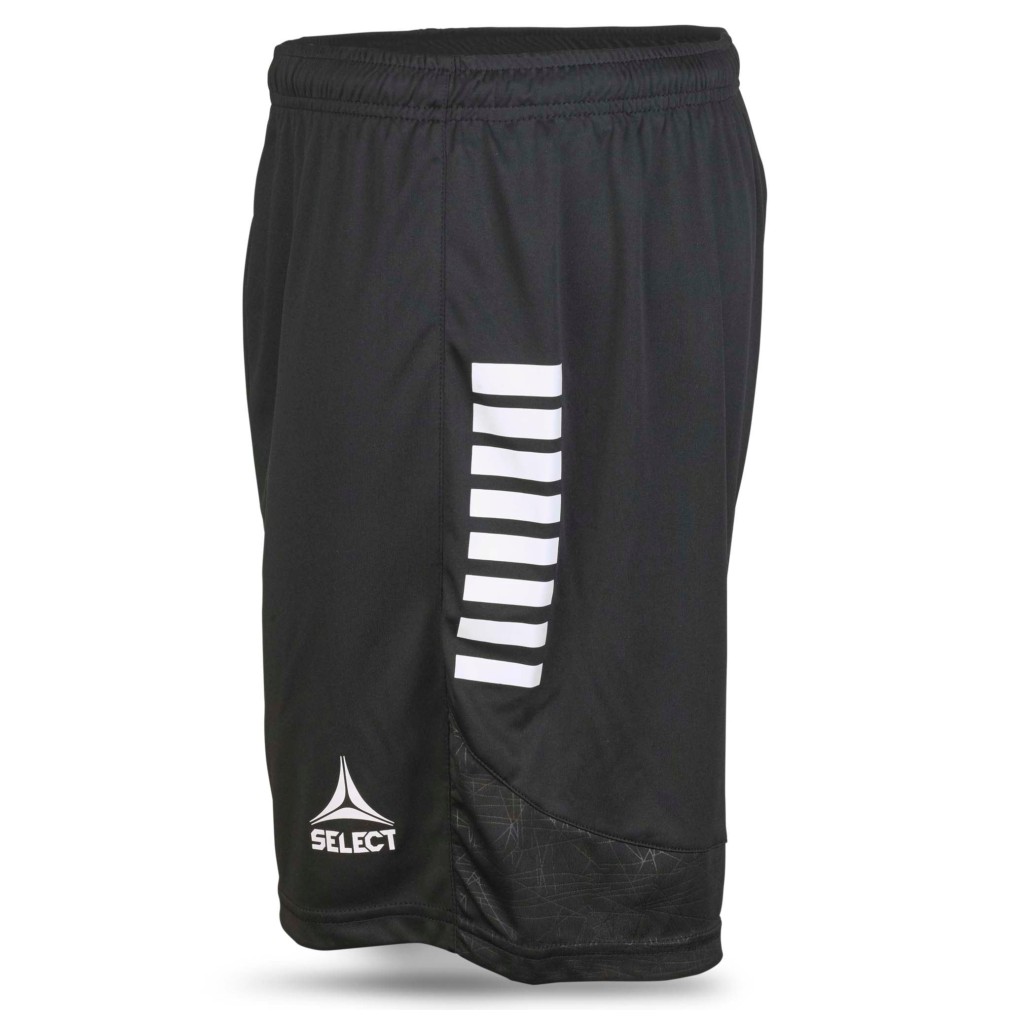Sorte Player shorts Spain v25, venstre side, hvide striber & logo, Match & Training wear fodbold