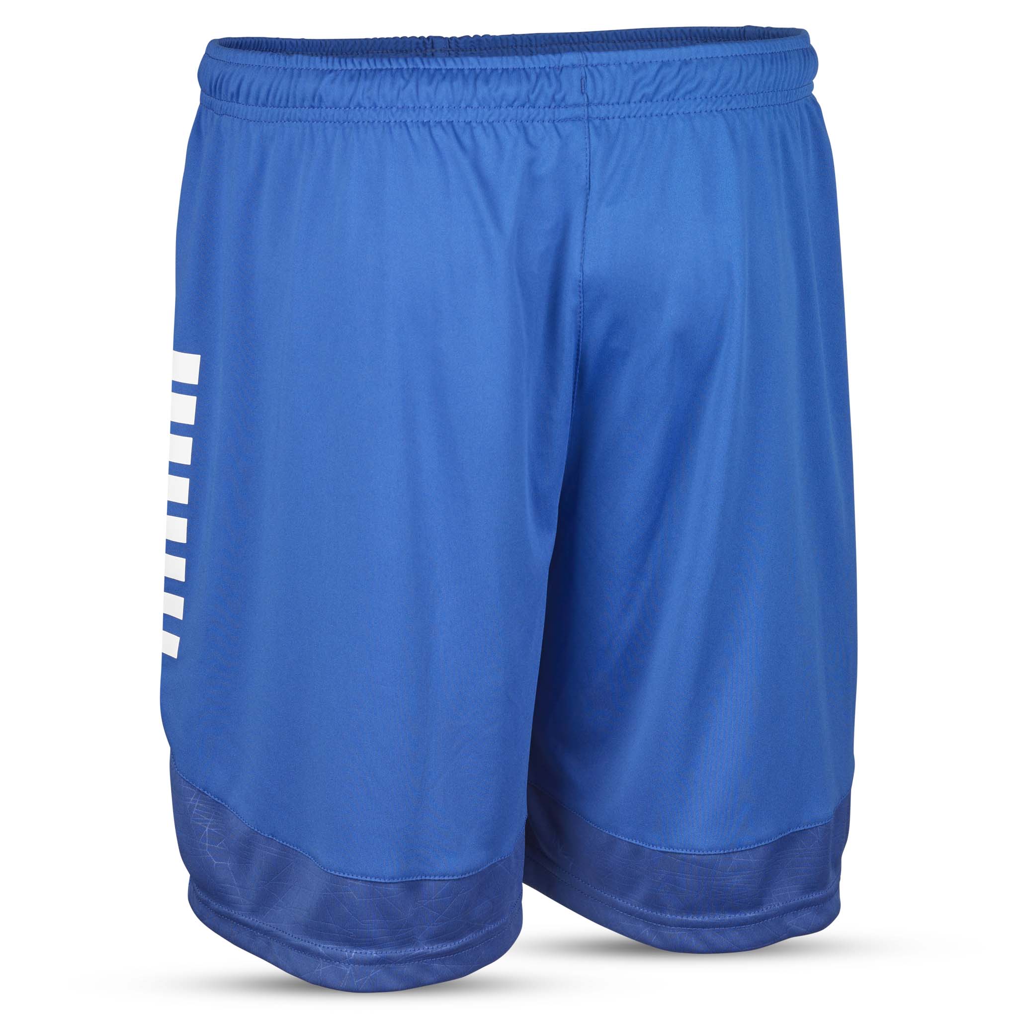 Blå Player shorts Spain v25 med hvide striber, Match & Training wear, set bagfra.