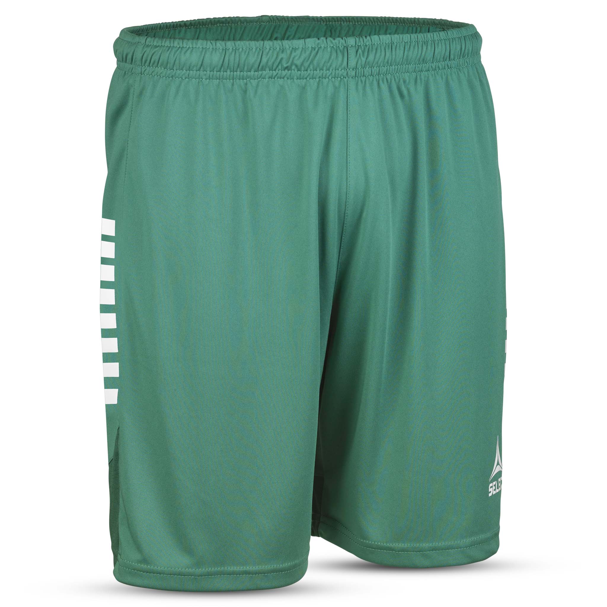 Forfra af grønne Player shorts Spain v25 med hvide detaljer, Match & Training wear til fodbold
