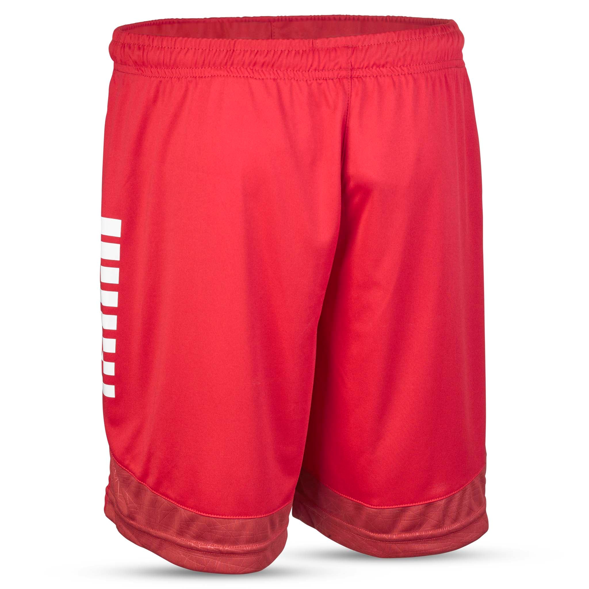 Røde Player shorts Spain v25, Match & Training wear, hvidt logo, set bagfra