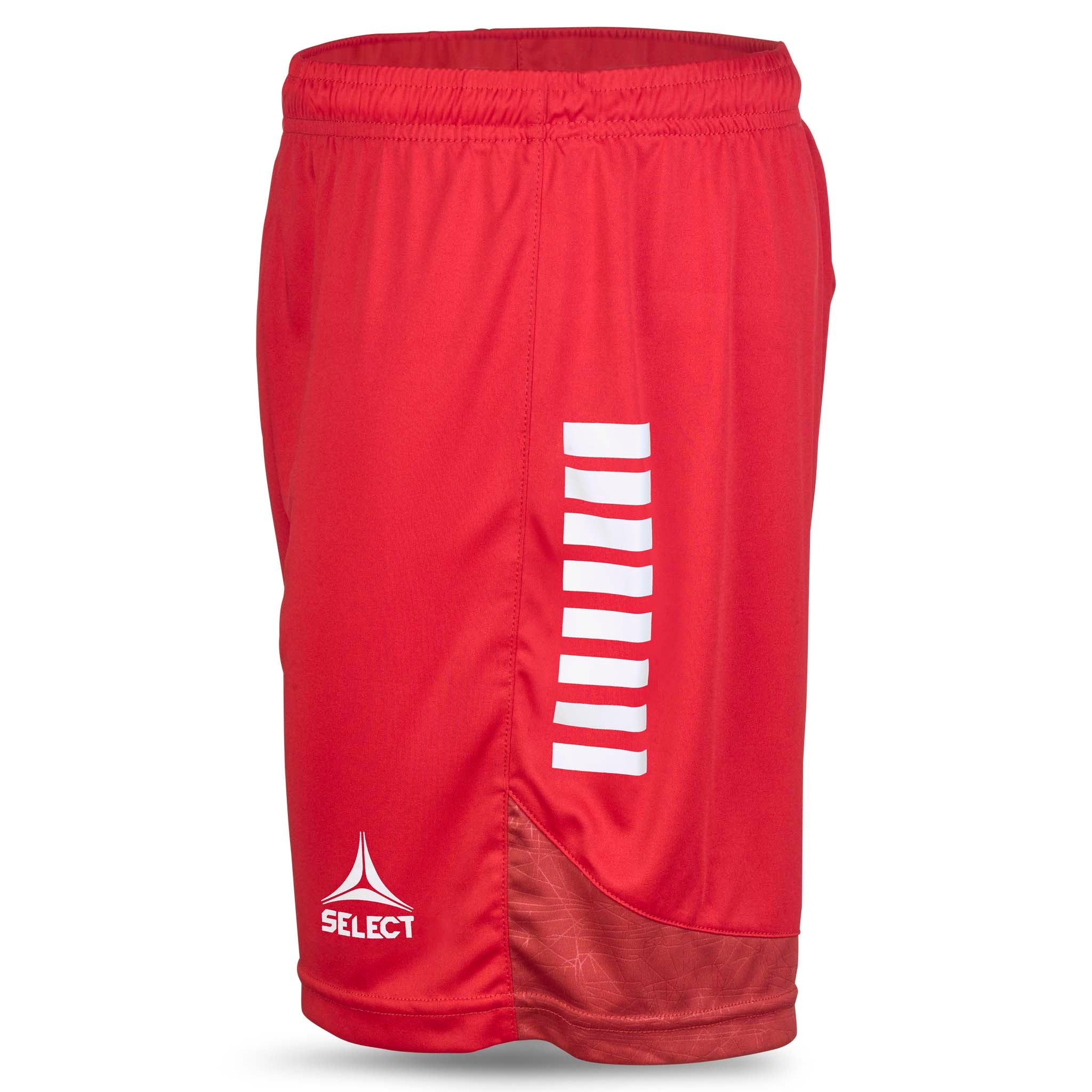 Røde Player shorts Spain v25, Match & Training wear, hvide striber og logo, set fra venstre