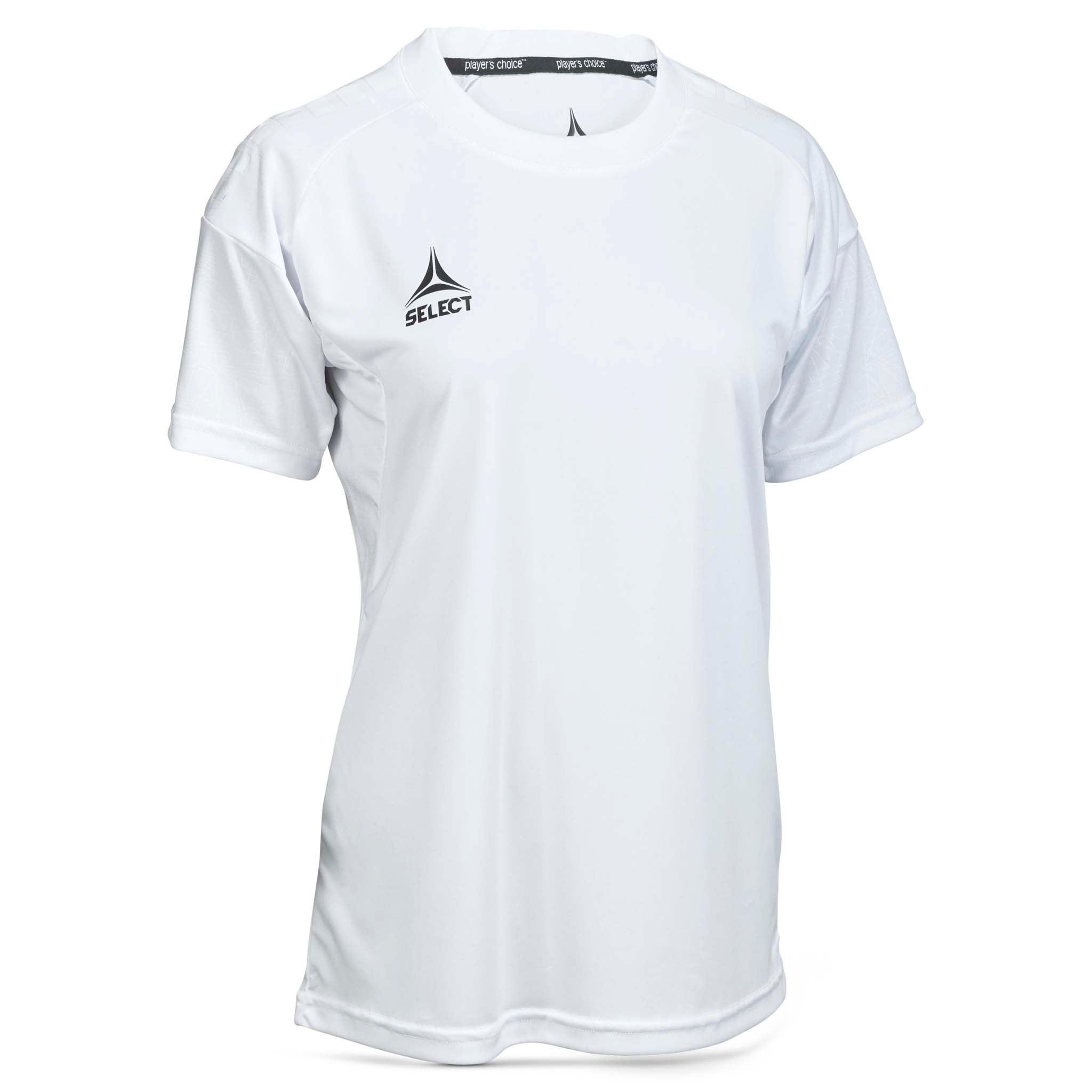 Hvid Player shirt S/S Spain woman v25, fodbold Match & Training wear, set forfra.