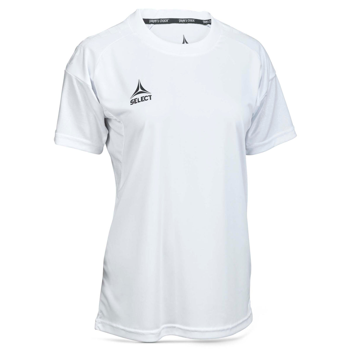 Hvid Player shirt S/S Spain woman v25, fodbold Match & Training wear, set forfra.
