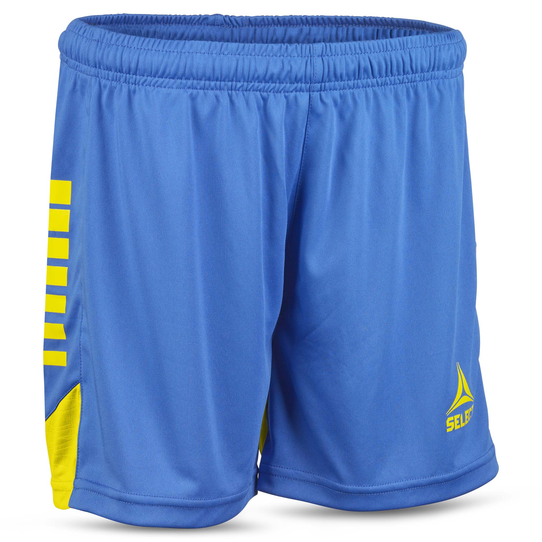 Forfra af blå og gule Player shorts Spain woman v25, Match & Training fodboldtøj.