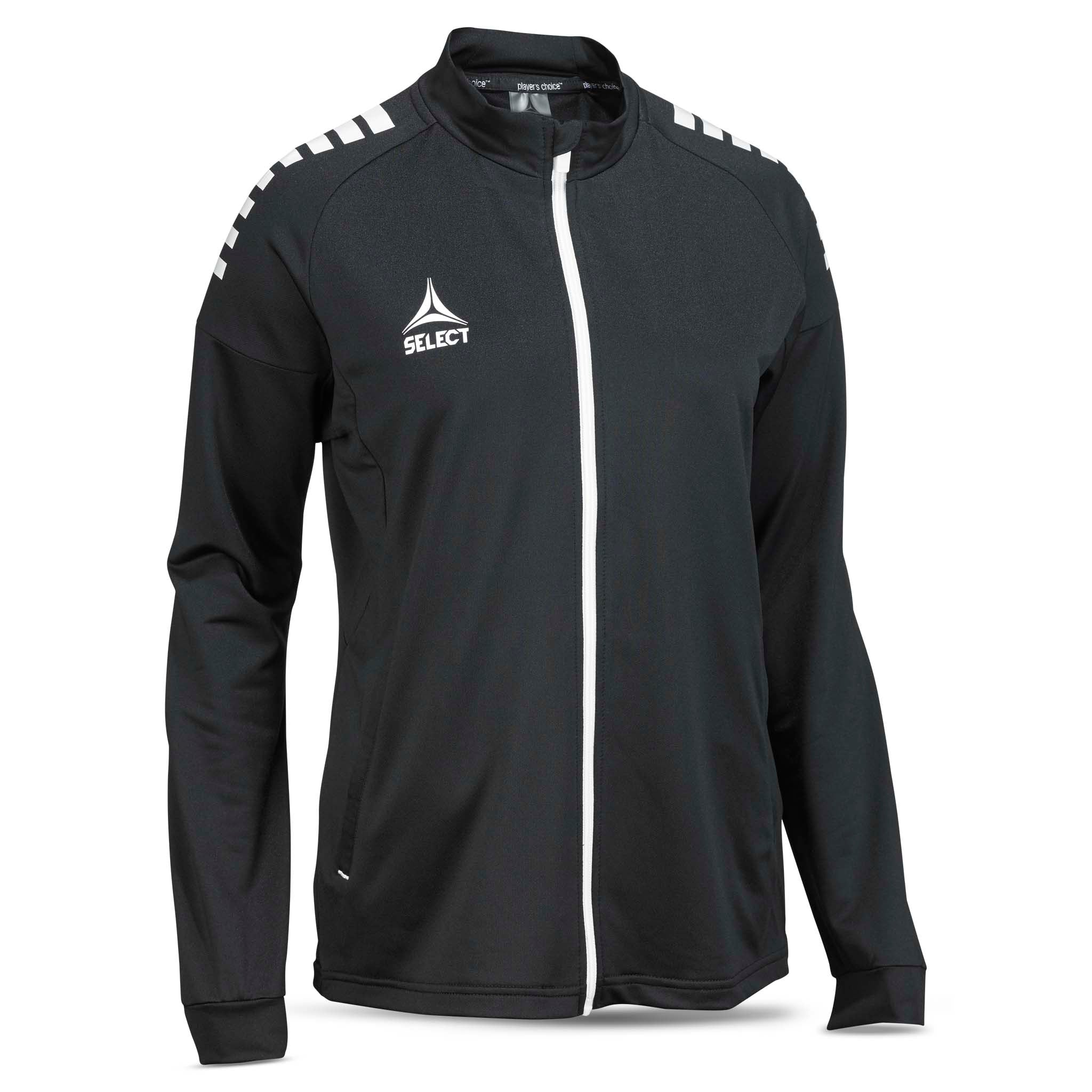 Forfra af sort og hvid Training zip jacket Spain woman v25, fodbold Match & Training wear