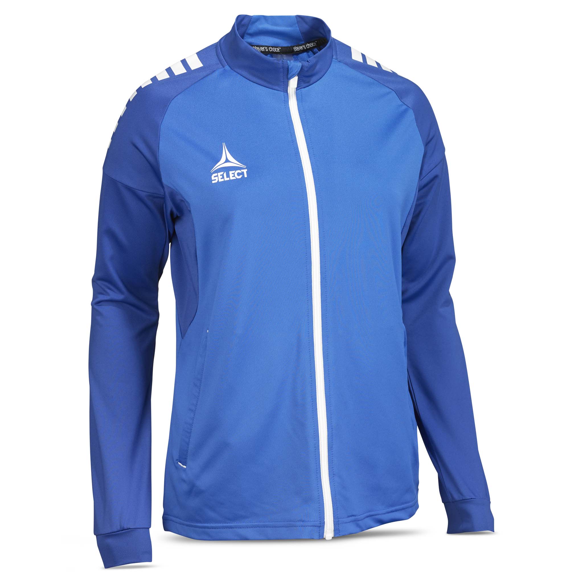 Forfra af blå og hvid Training zip jacket Spain woman v25, Match & Training fodboldtøj