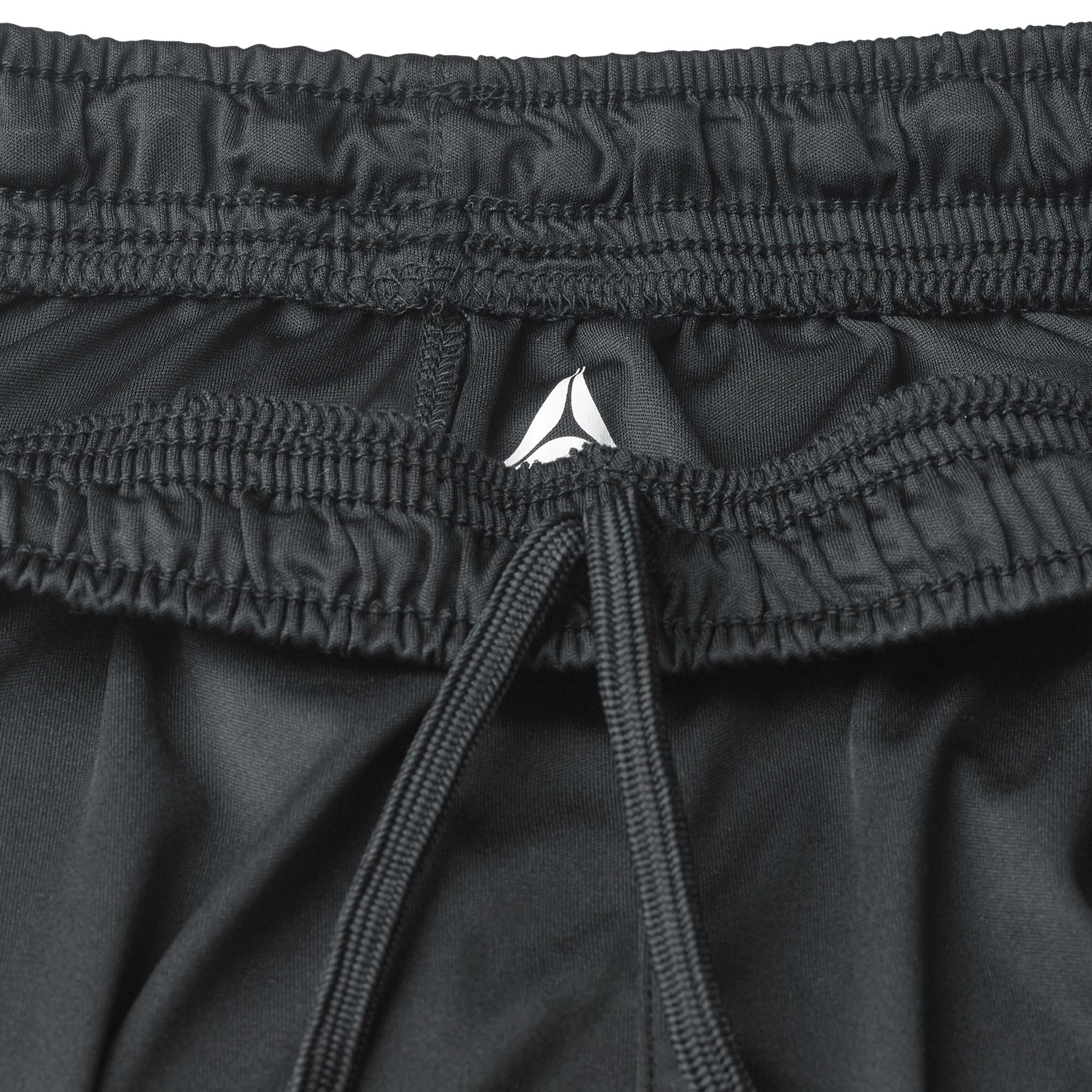 Nærbillede af sorte Player shorts Spain woman v25, Match & Training wear, med elastiklinning og snøre.