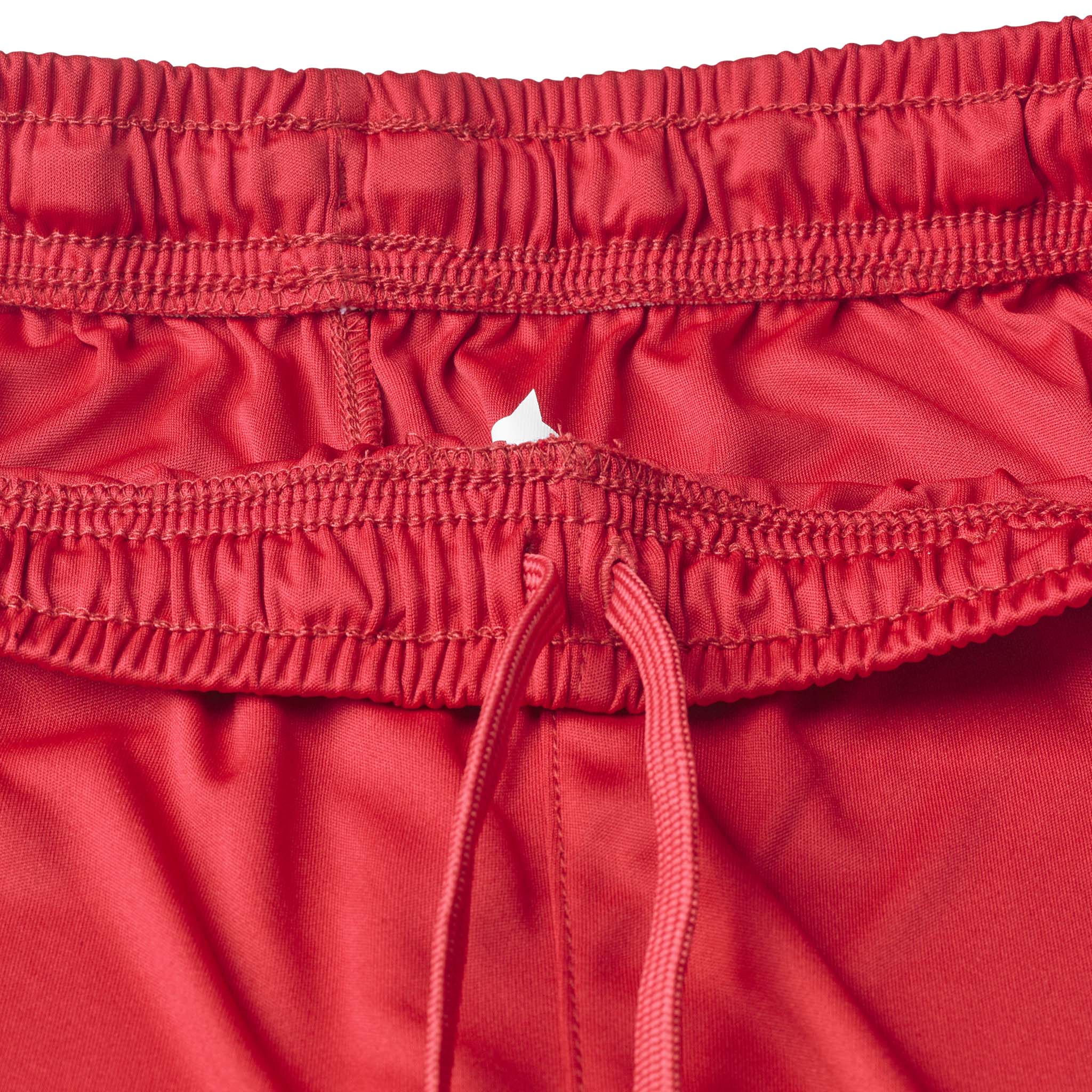 Nærbillede af røde Player shorts Spain woman v25, Match & Training wear, med elastisk linning og snøredetalje.