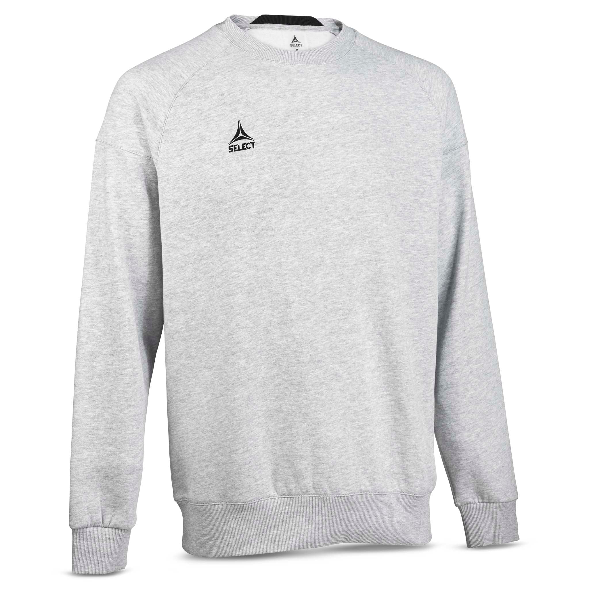 Forside af grå Sweat Oxford v25 fritidstrøje med lille logo på brystet