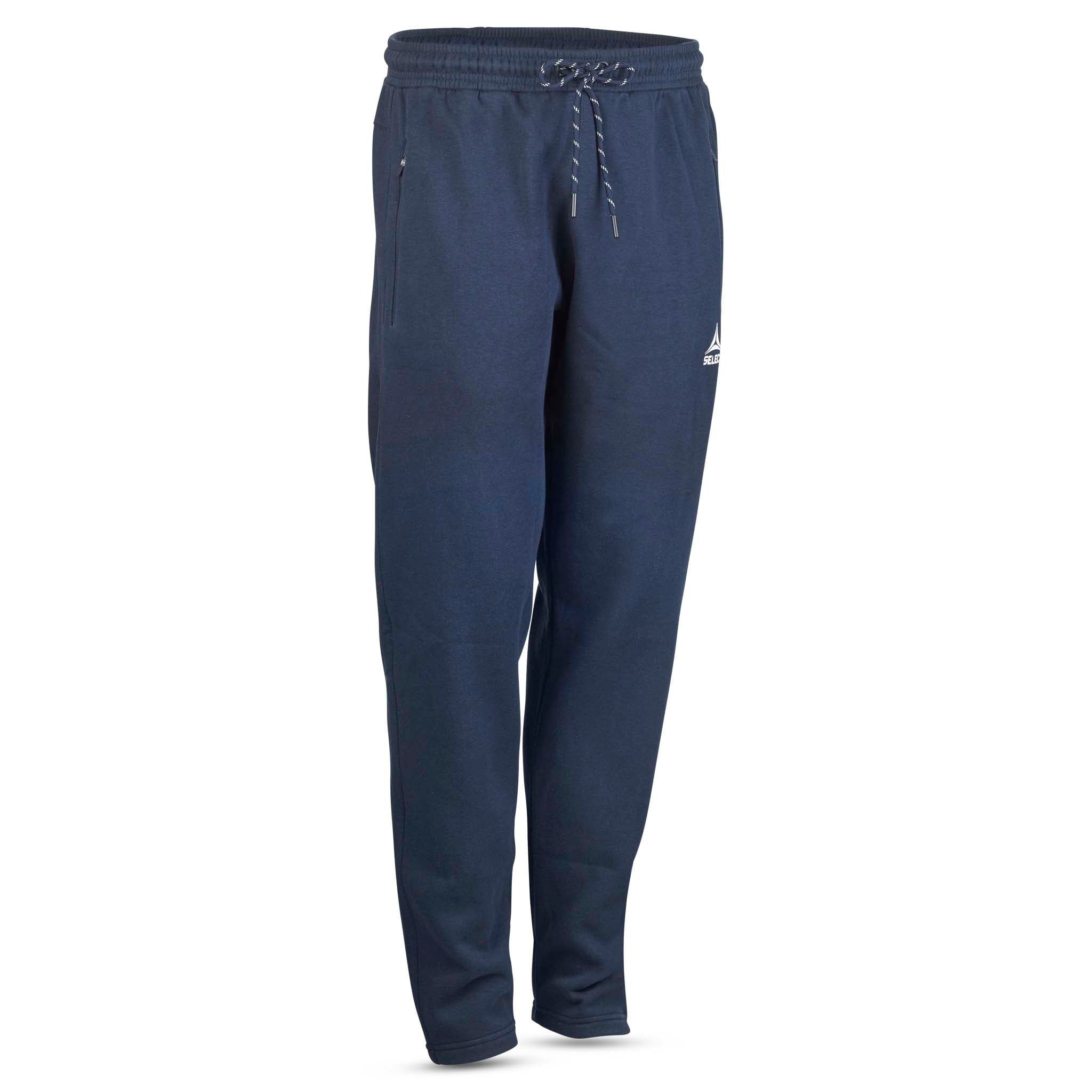 Marineblå Sweat pants Oxford v25 fritidstøj med snøre, set forfra.