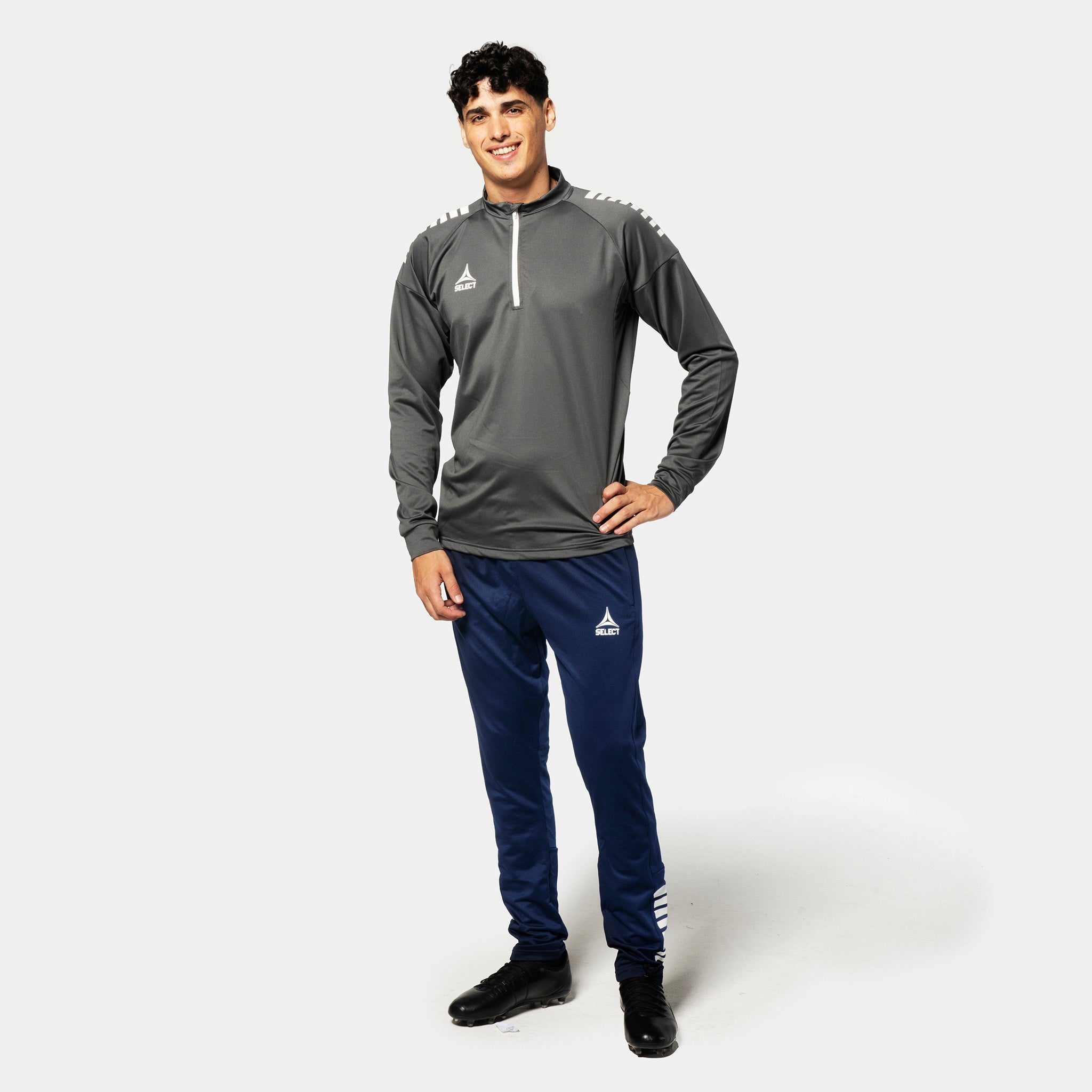 Spain Træningssweatshirt 1/2 lynlås #farve_ #farve_grey/white