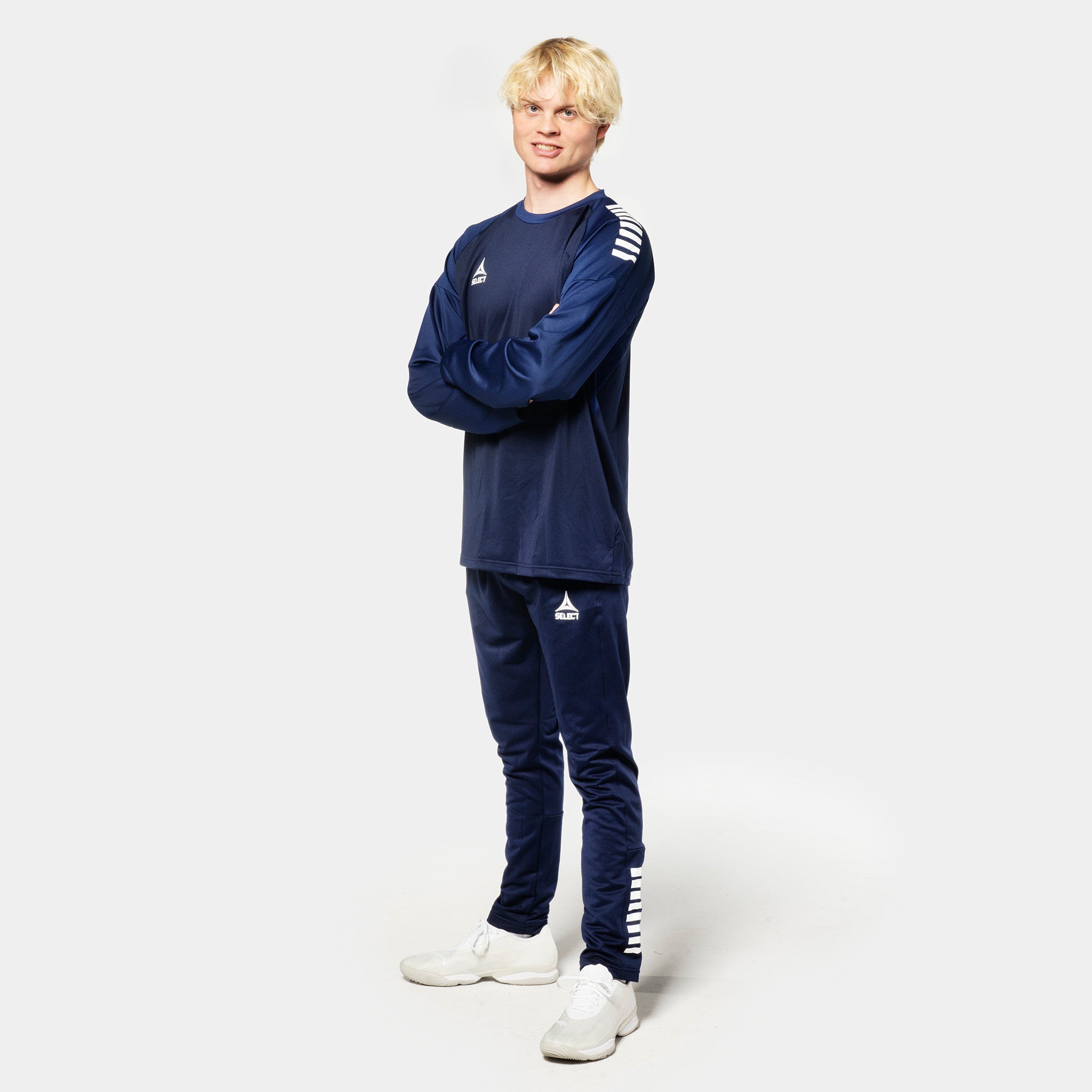 Spain Træningssweatshirt #farve_ #farve_marineblå/hvid #farve_marineblå/hvid