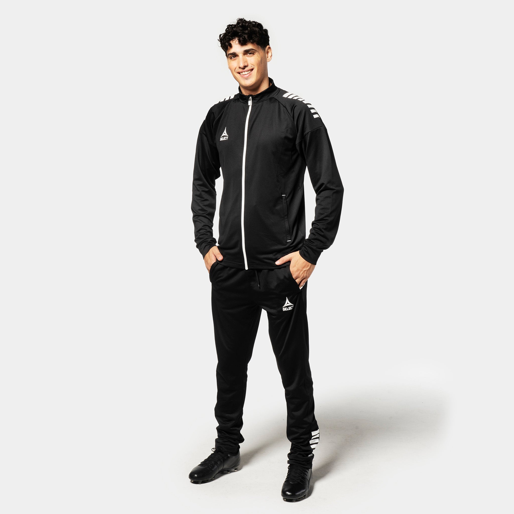 Spain Træningsjakke lynlås #farve_ #farve_sort/hvid #farve_sort/hvid