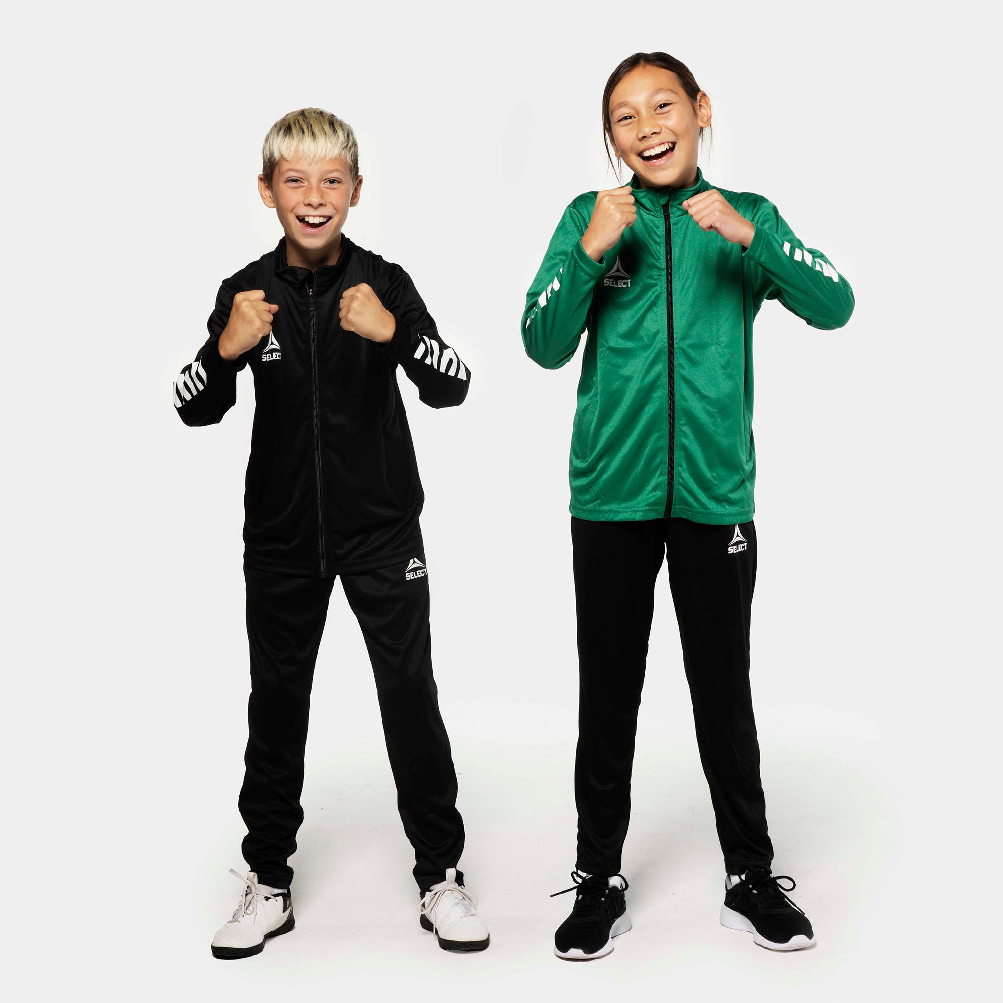 Pisa zip træningsjakke - Børn #farve_ #farve_sort/hvid #farve_sort/hvid