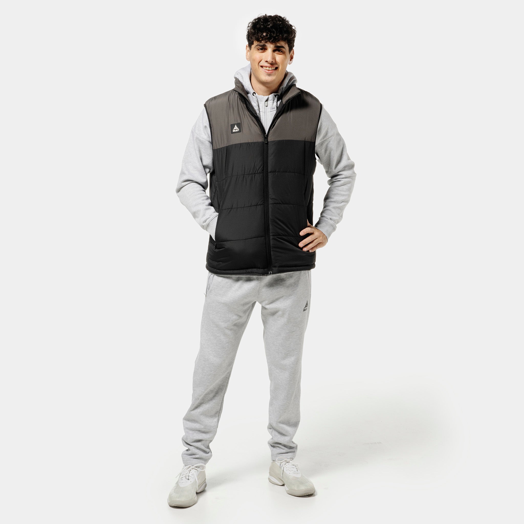 Oxford Padded vest #farve_ #farve_sort/grå #farve_sort/grå