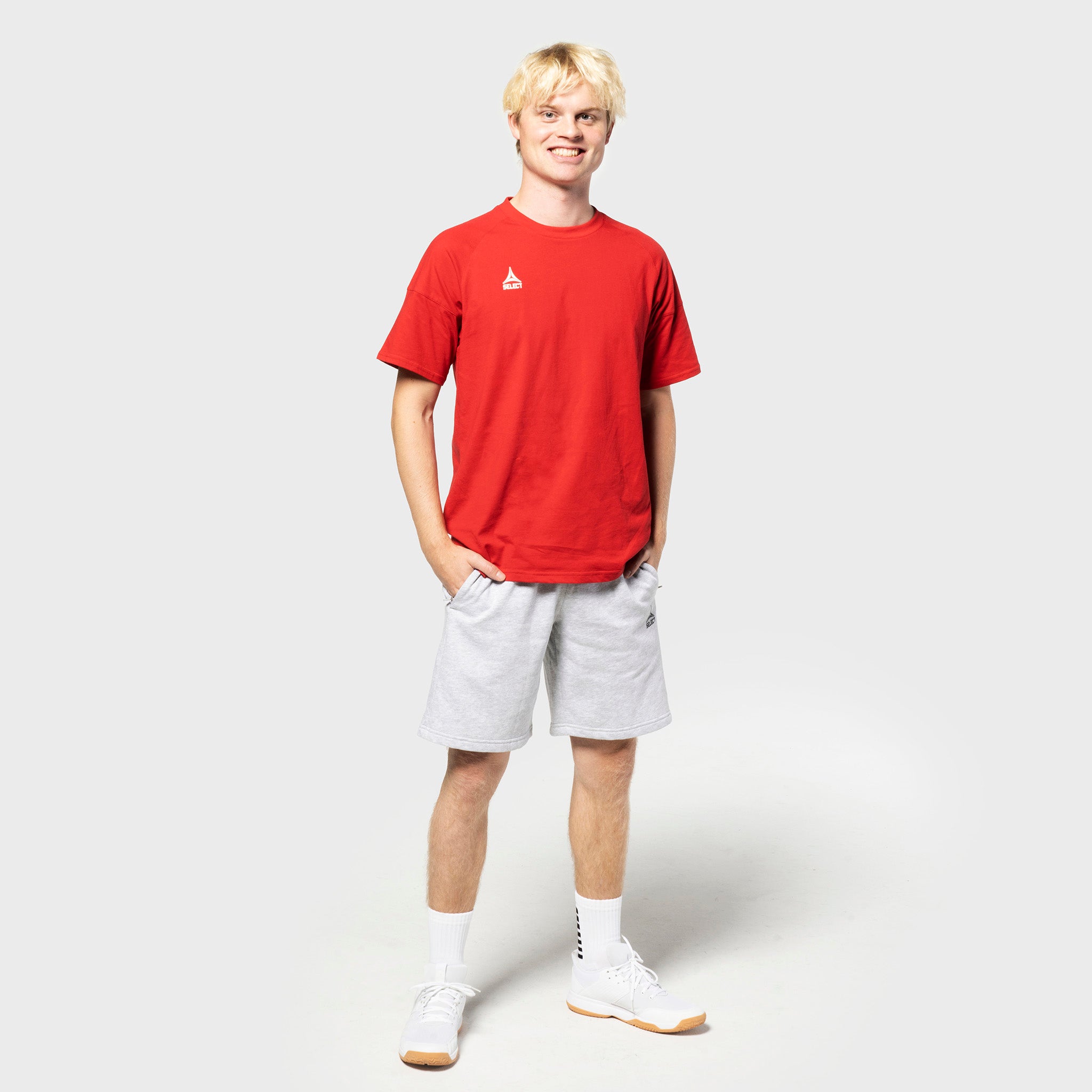 Oxford sweat shorts #farve_ #farve_rød #farve_grå