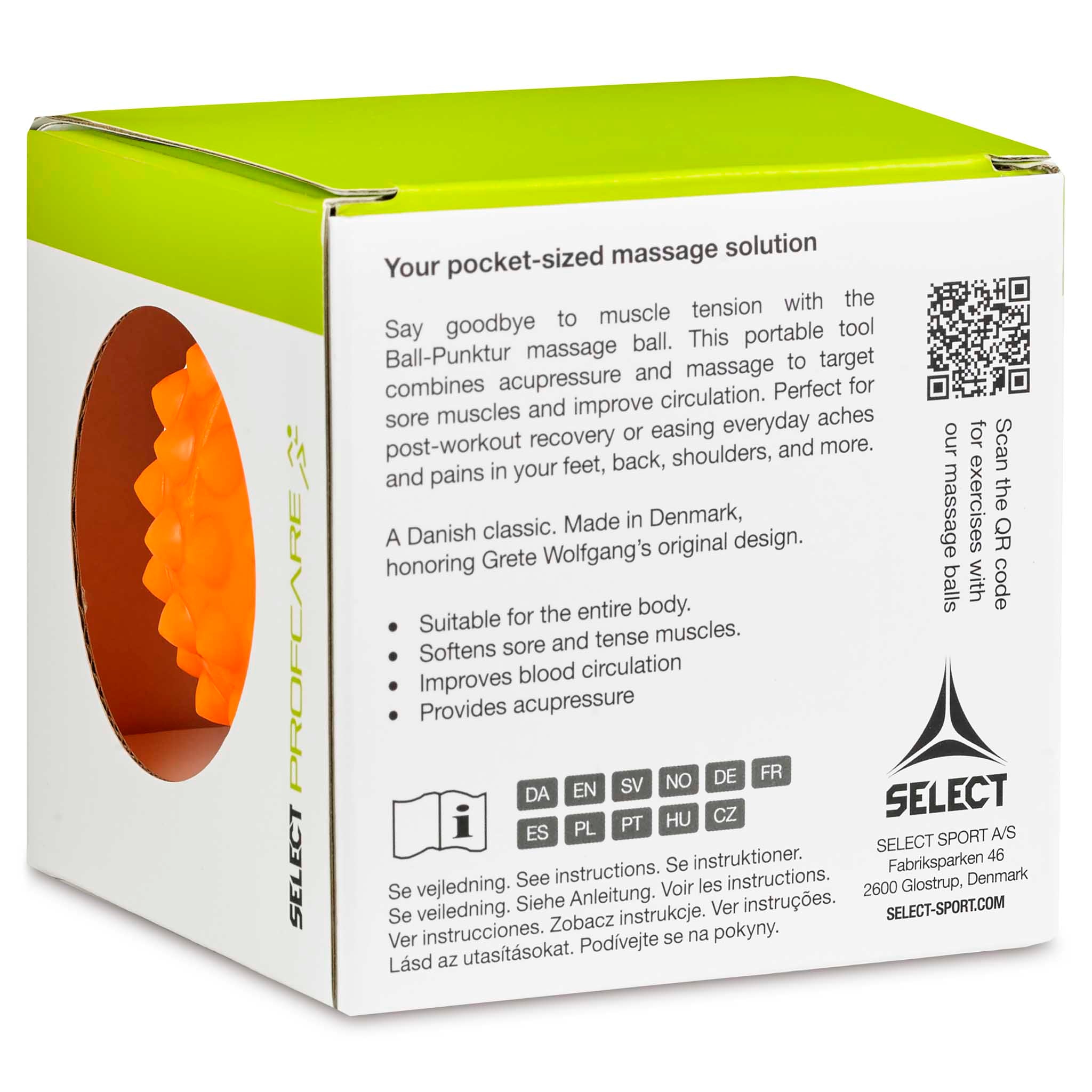 Massagebold - Ball-Punktur #farve_orange