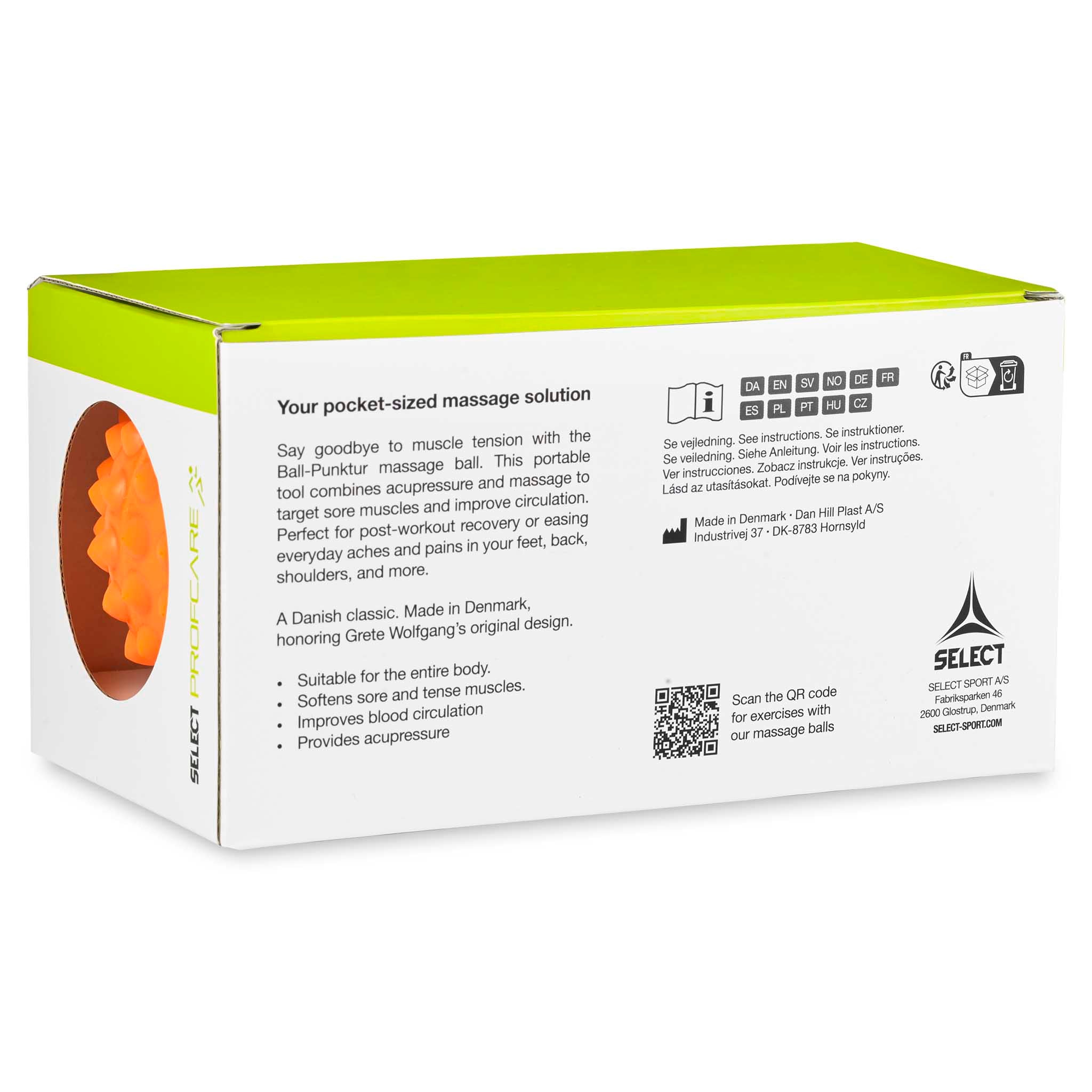 Massagebold - Ball-Punktur - 2 stk. #farve_orange