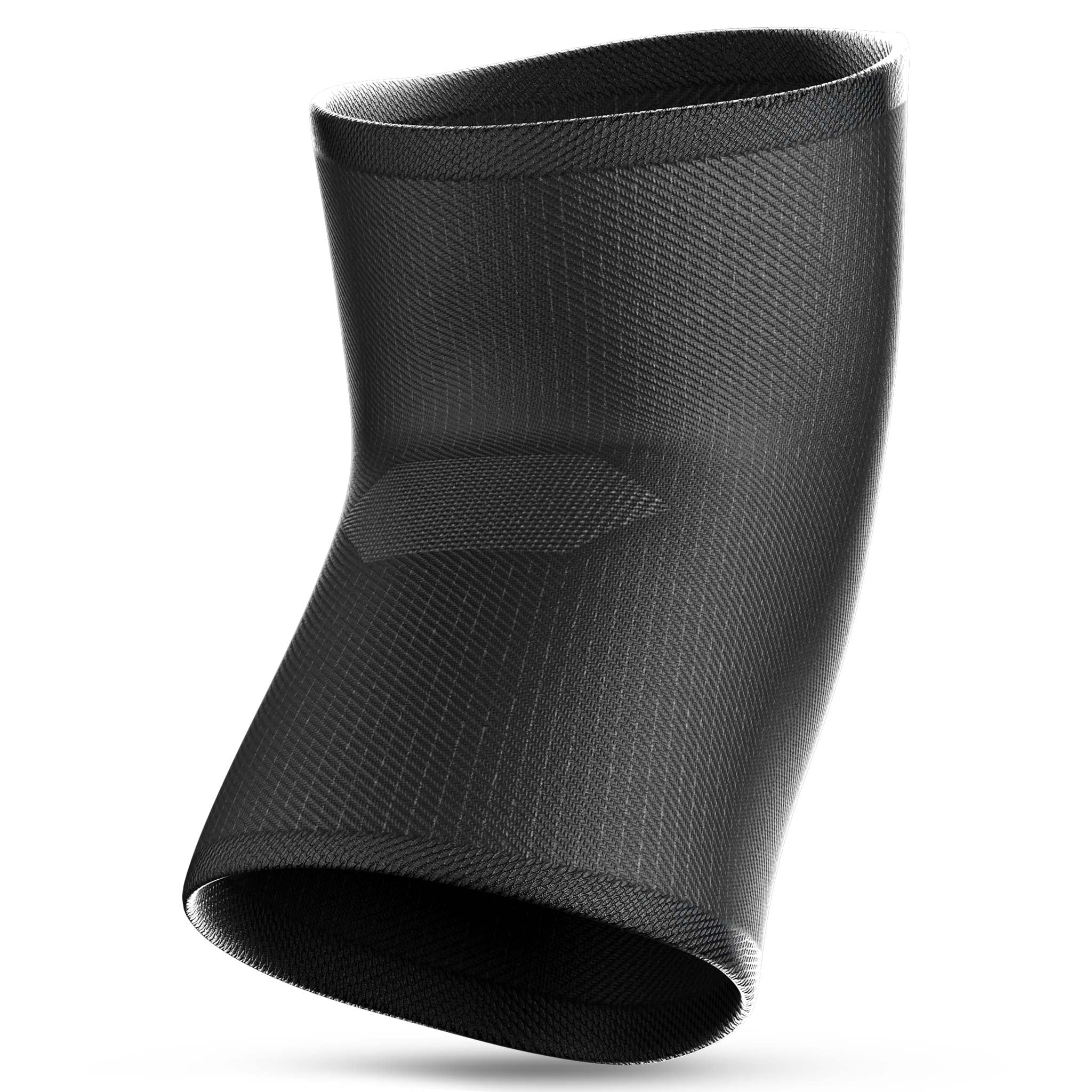 Sort Knee support w/hole, sportsstøtte, bagsidevisning