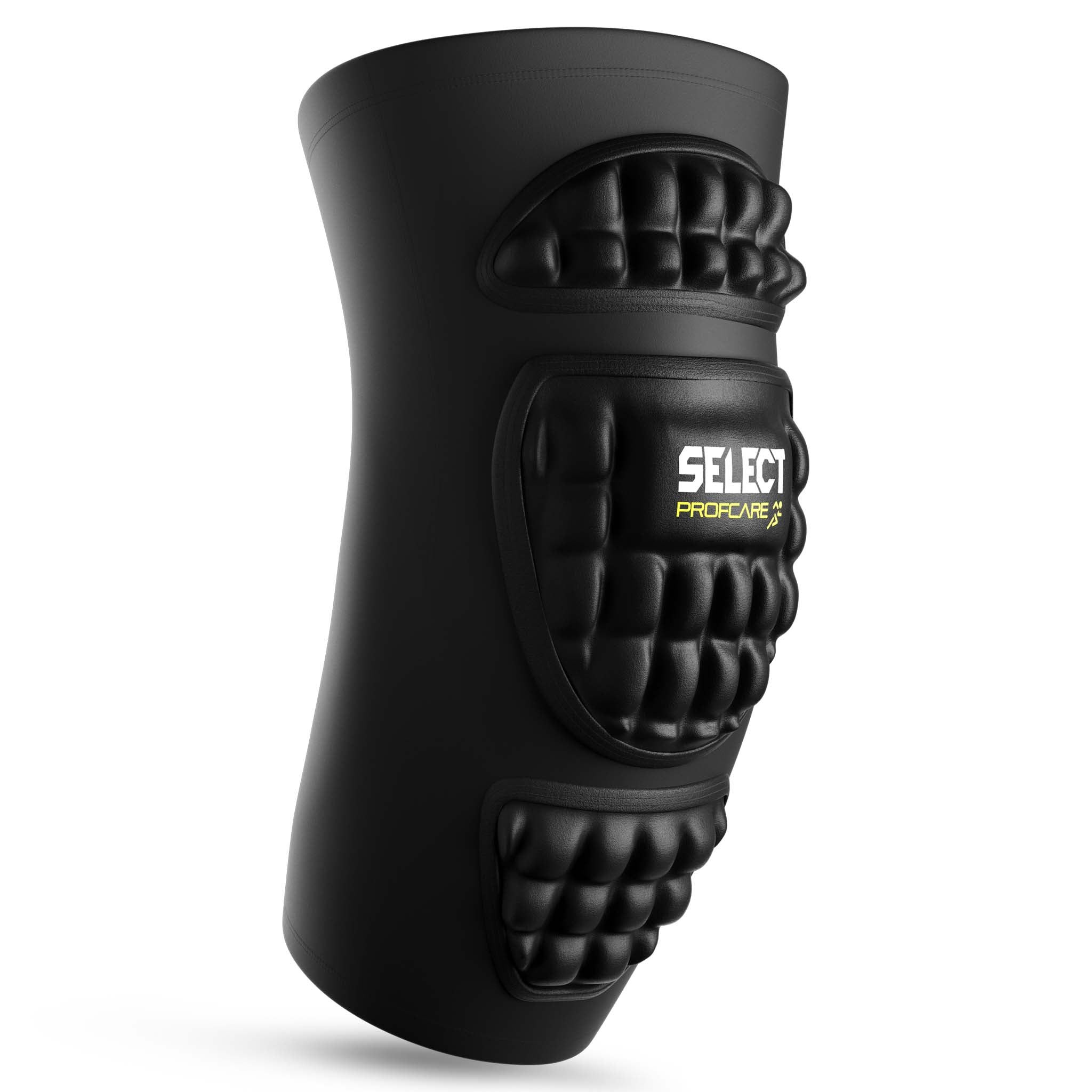 Forside af sort Compression elbow support 6650, en sportsstøtte med polstret beskyttelse.