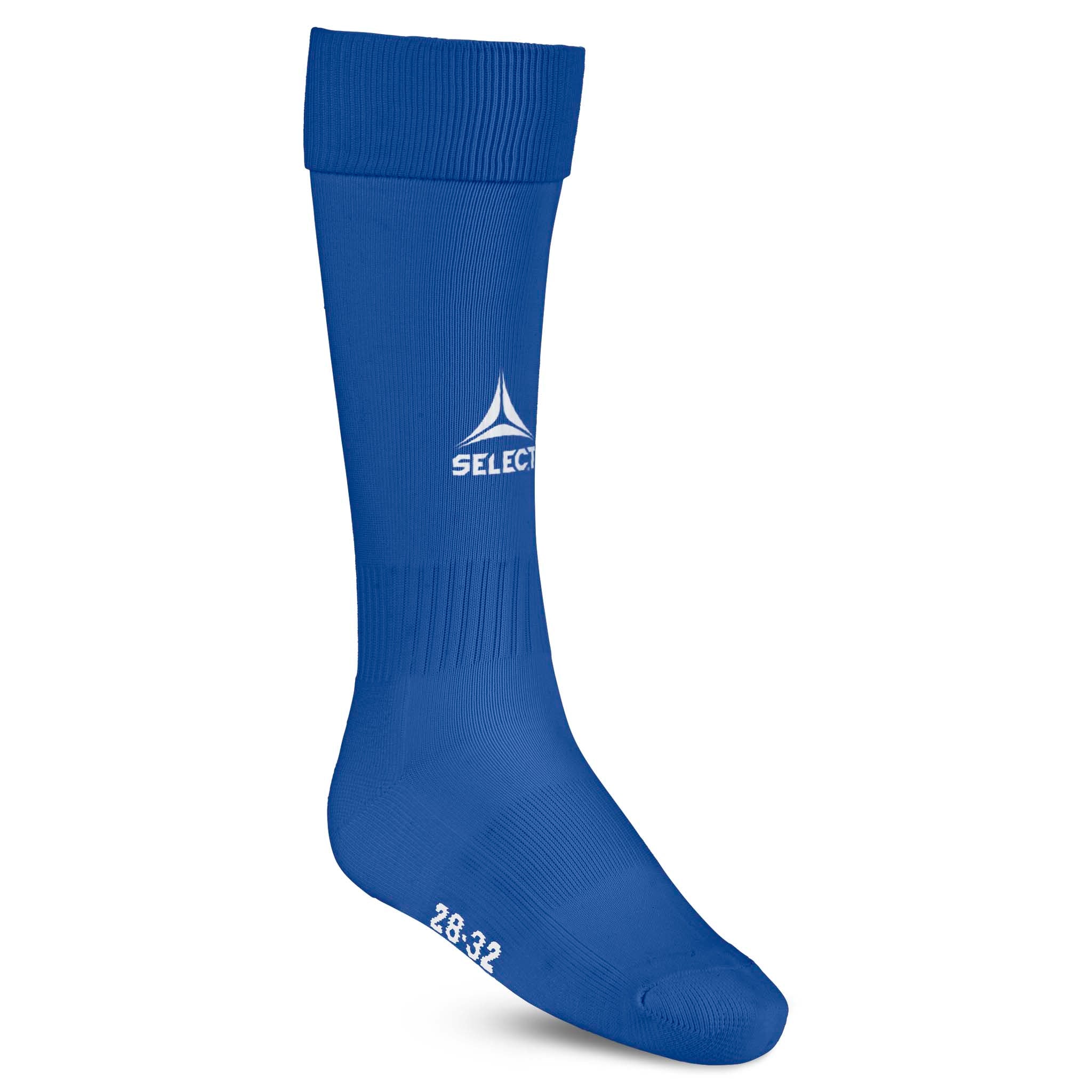 Blå Football socks Elite, tilbehør, set fra forsiden med hvidt logo.