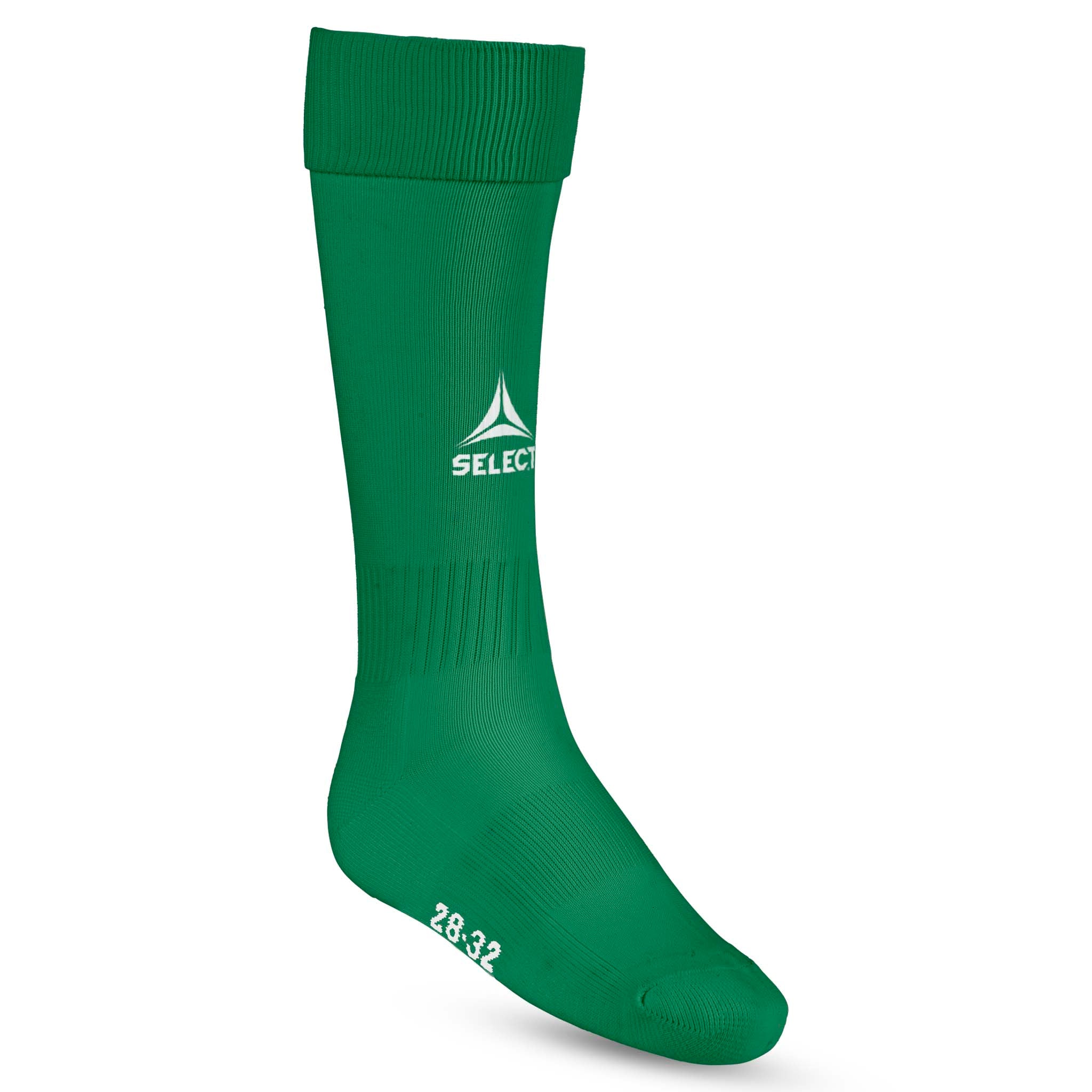 Grøn Football socks Elite, tilbehør, set forfra med hvidt logo