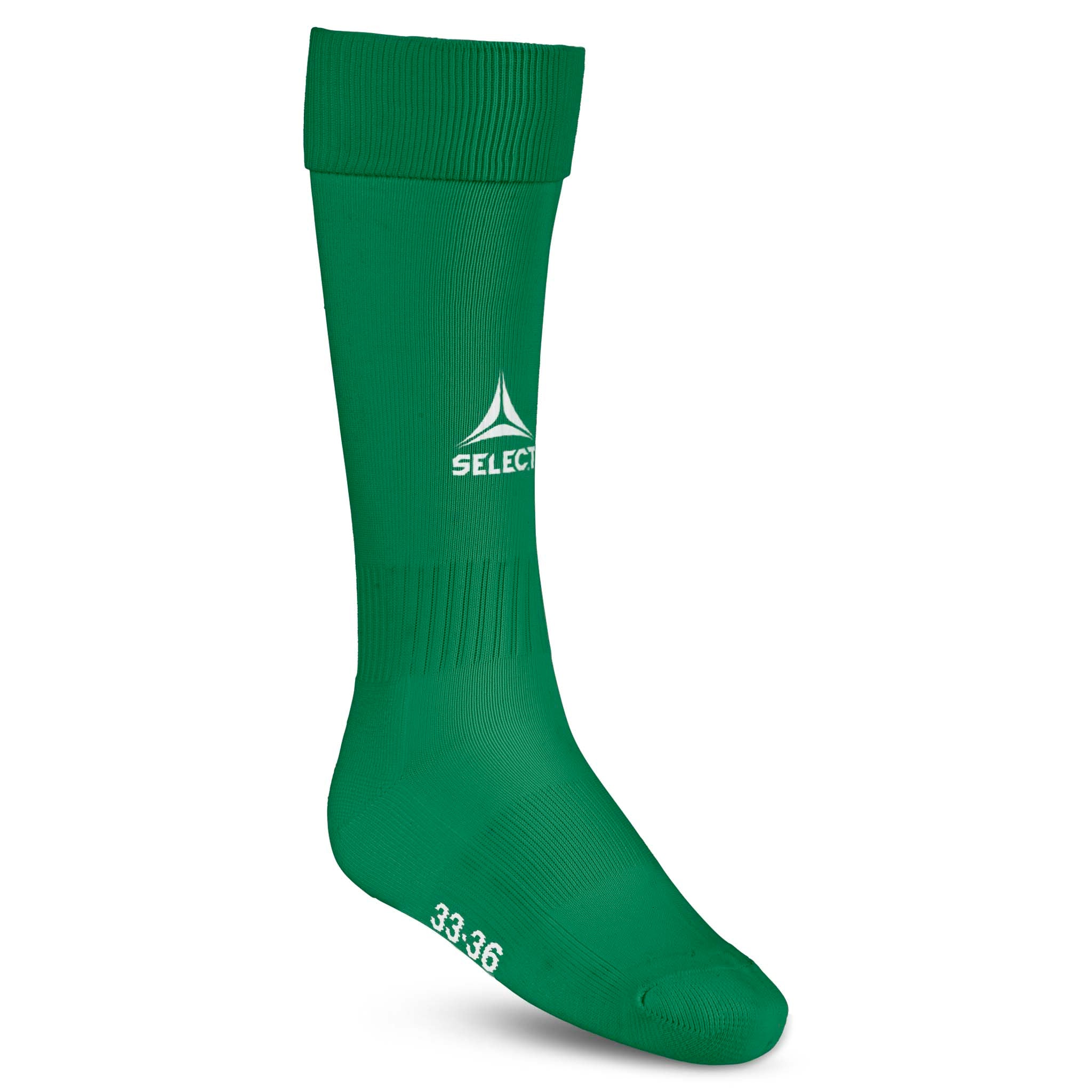 Grønne Football socks Elite, tilbehør, set forfra med hvidt logo og str. 33-36.