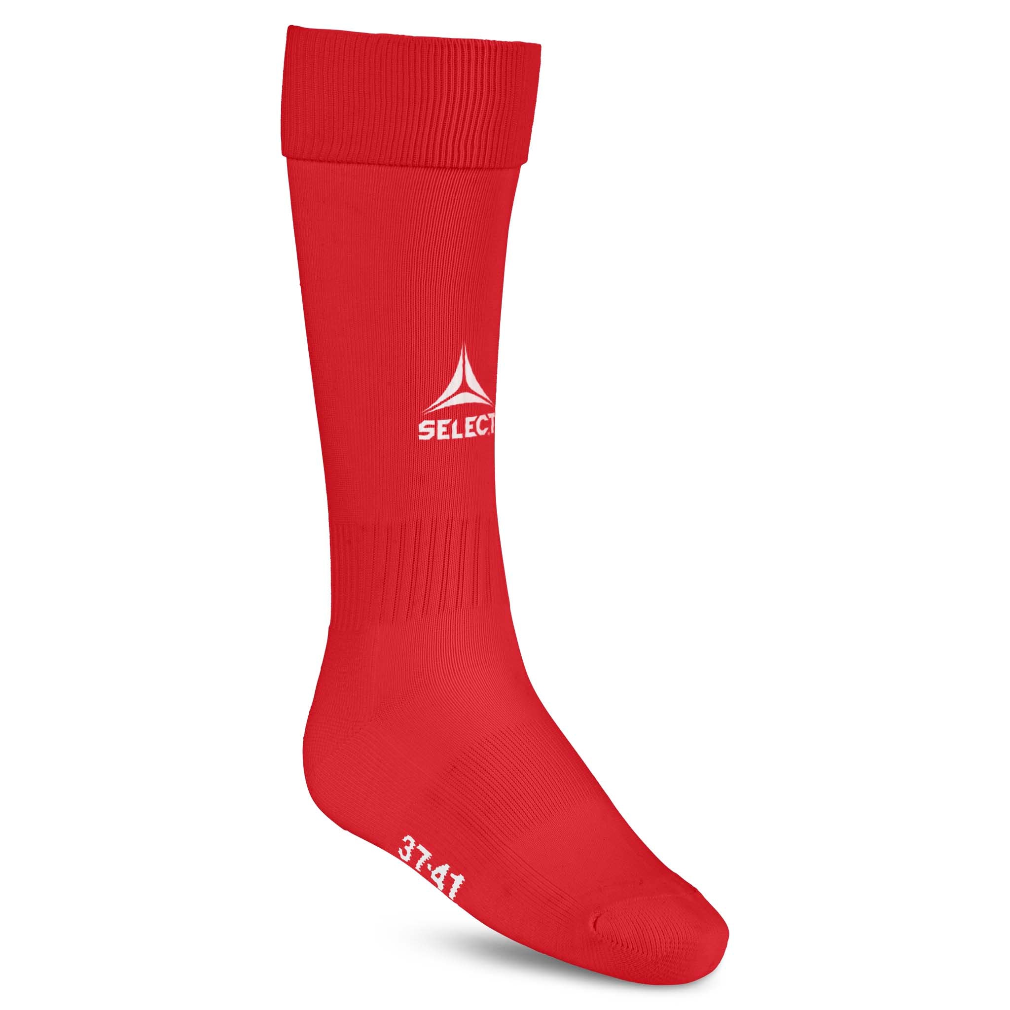 Røde Football socks Elite, tilbehør, set forfra med hvidt logo