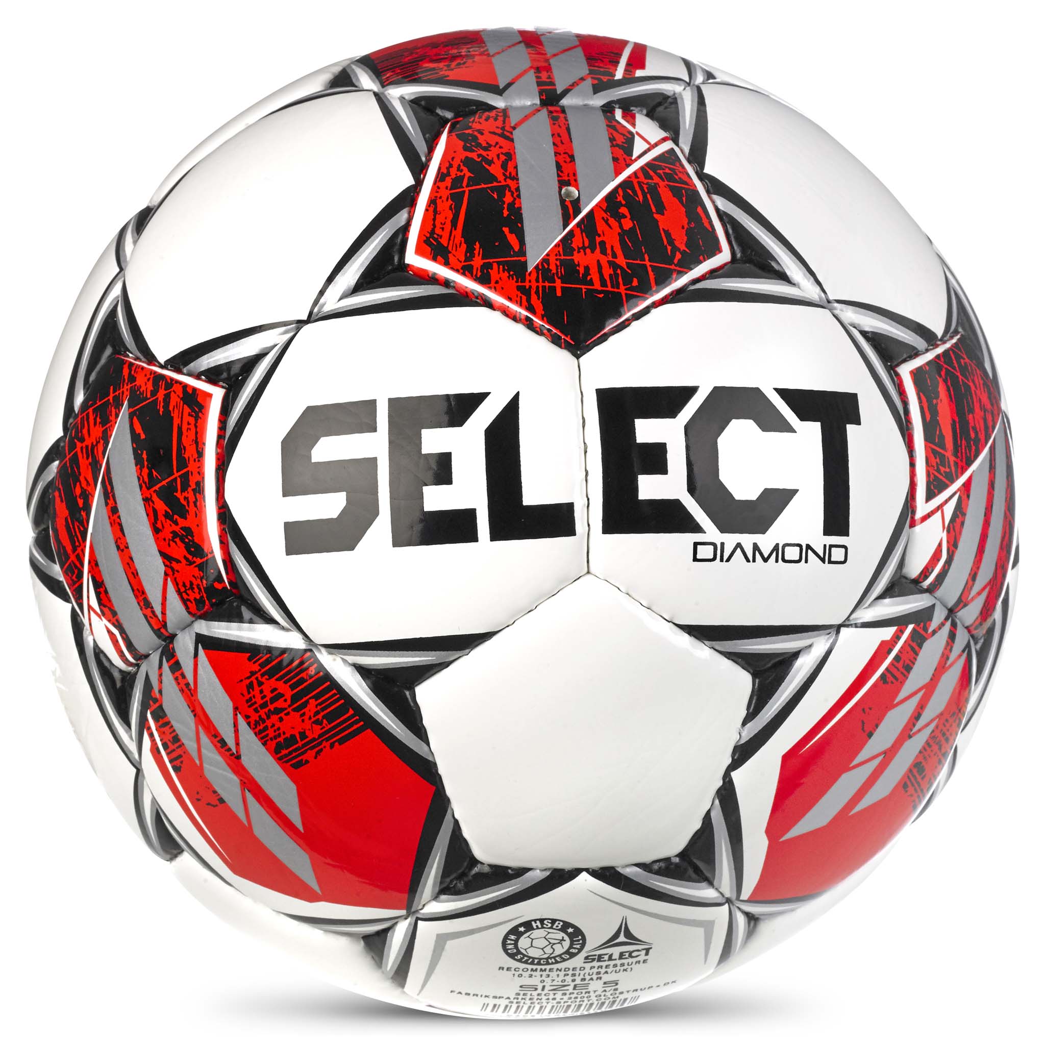 Fodbold - Diamond #farve_hvid/rød