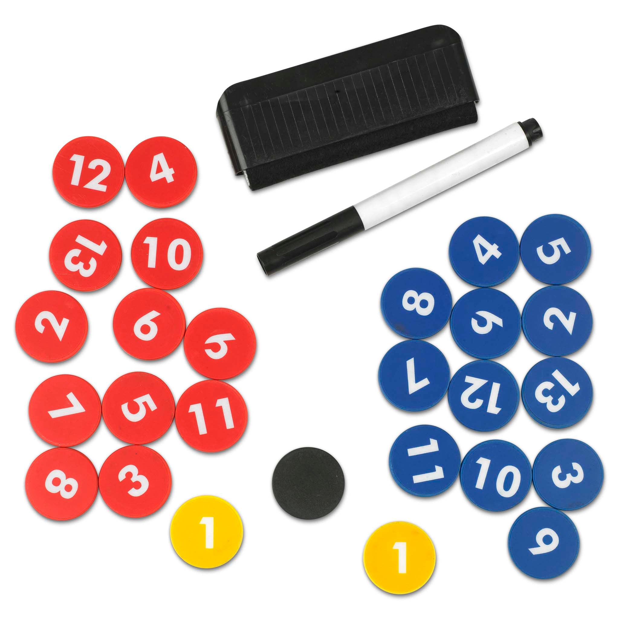 Magnetsæt med 27 stk - Pen + Svamp #farve_assorted