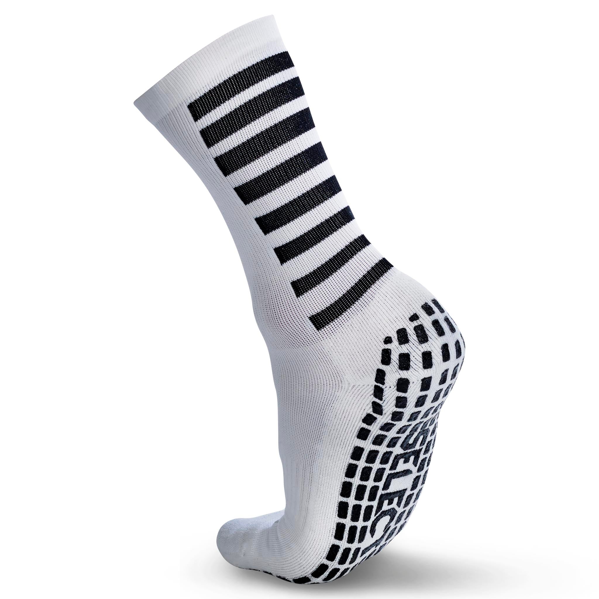 Skridsikker strømpe - Sports socks grip #farve_ #farve_hvid #farve_hvid