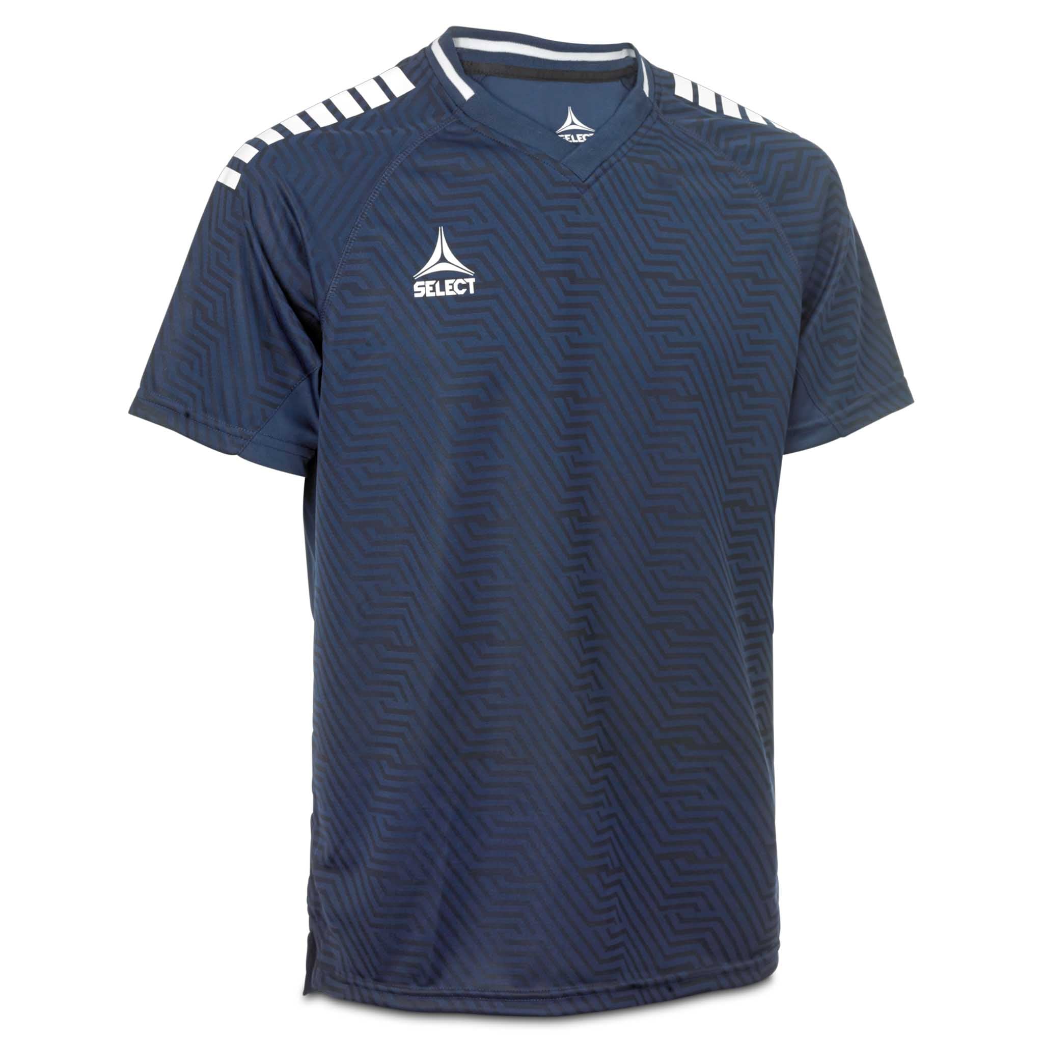 Monaco Kortærmet Spillertrøje #farve_marineblå/hvid