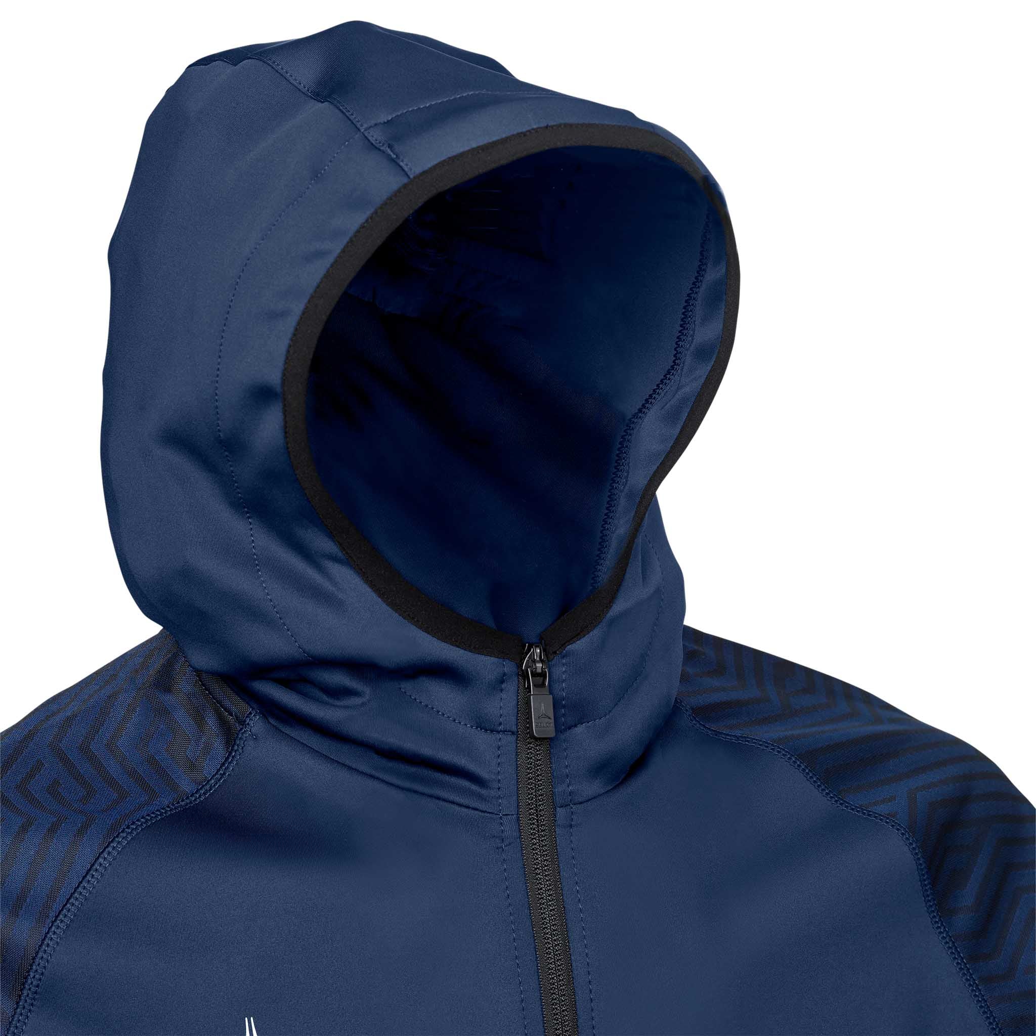 Monaco Zip hoodie - Børn #farve_marineblå/hvid