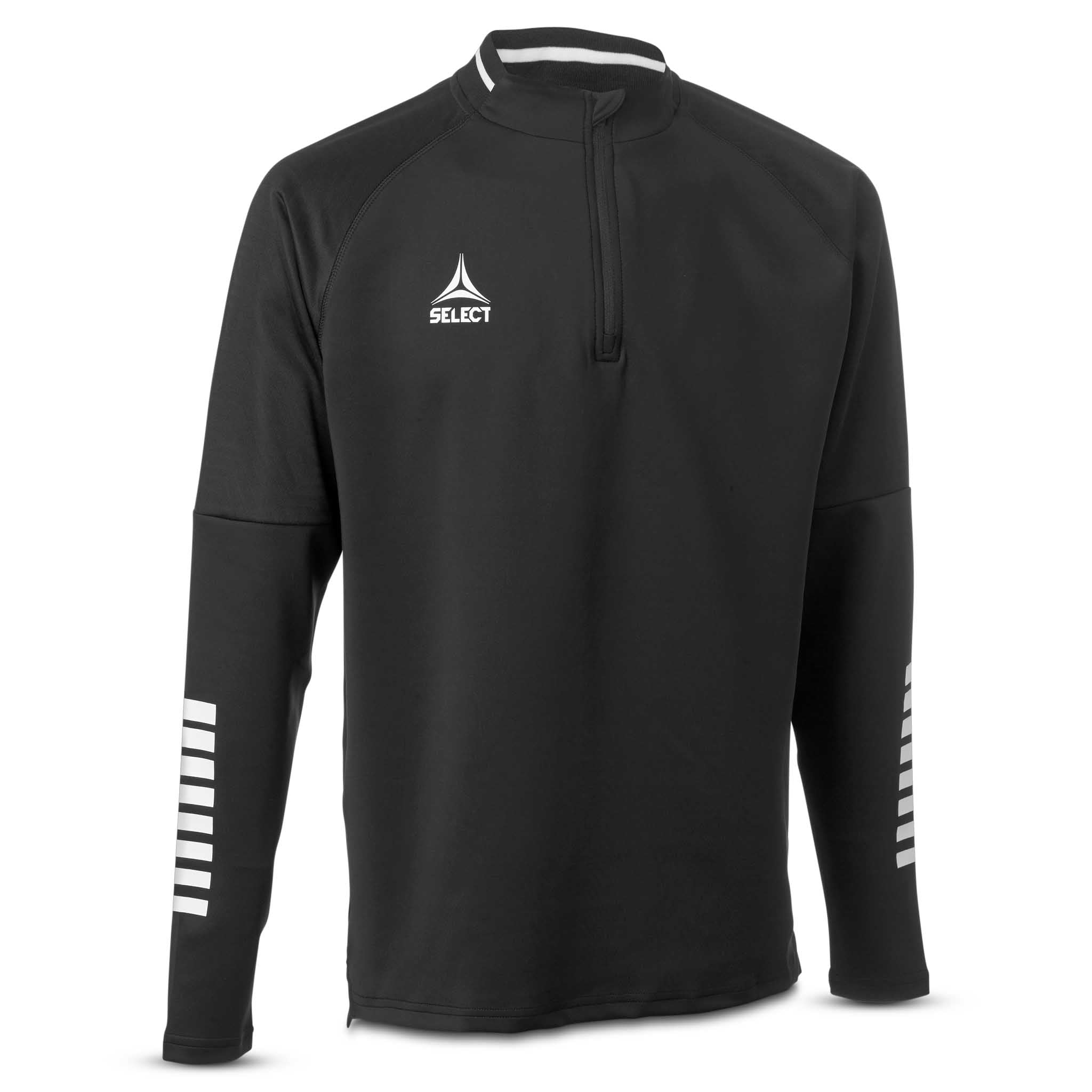 Monaco Træningssweatshirt med 1/2 lynlås - Børn #farve_sort/hvid