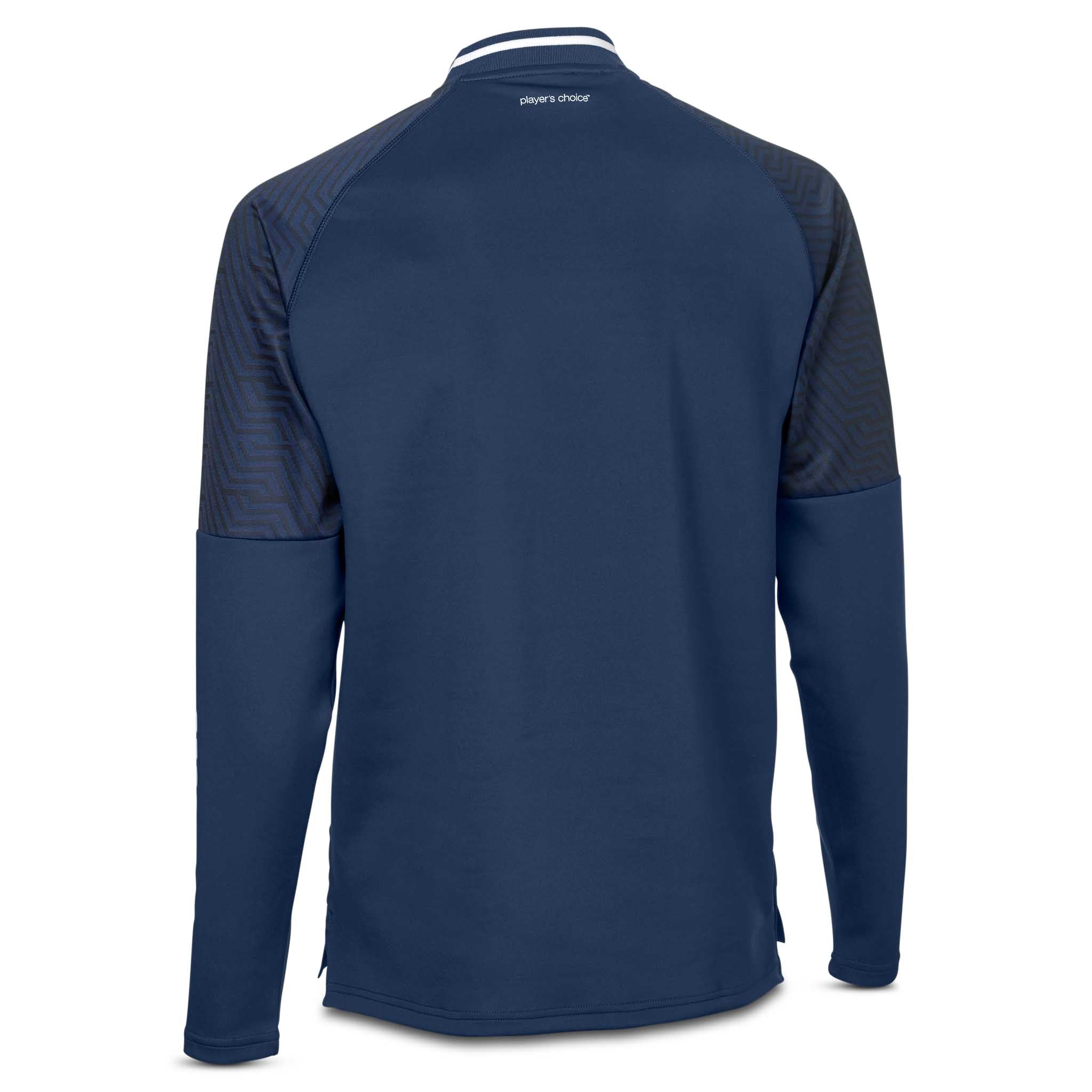Monaco Træningssweatshirt med 1/2 lynlås #farve_marineblå/hvid