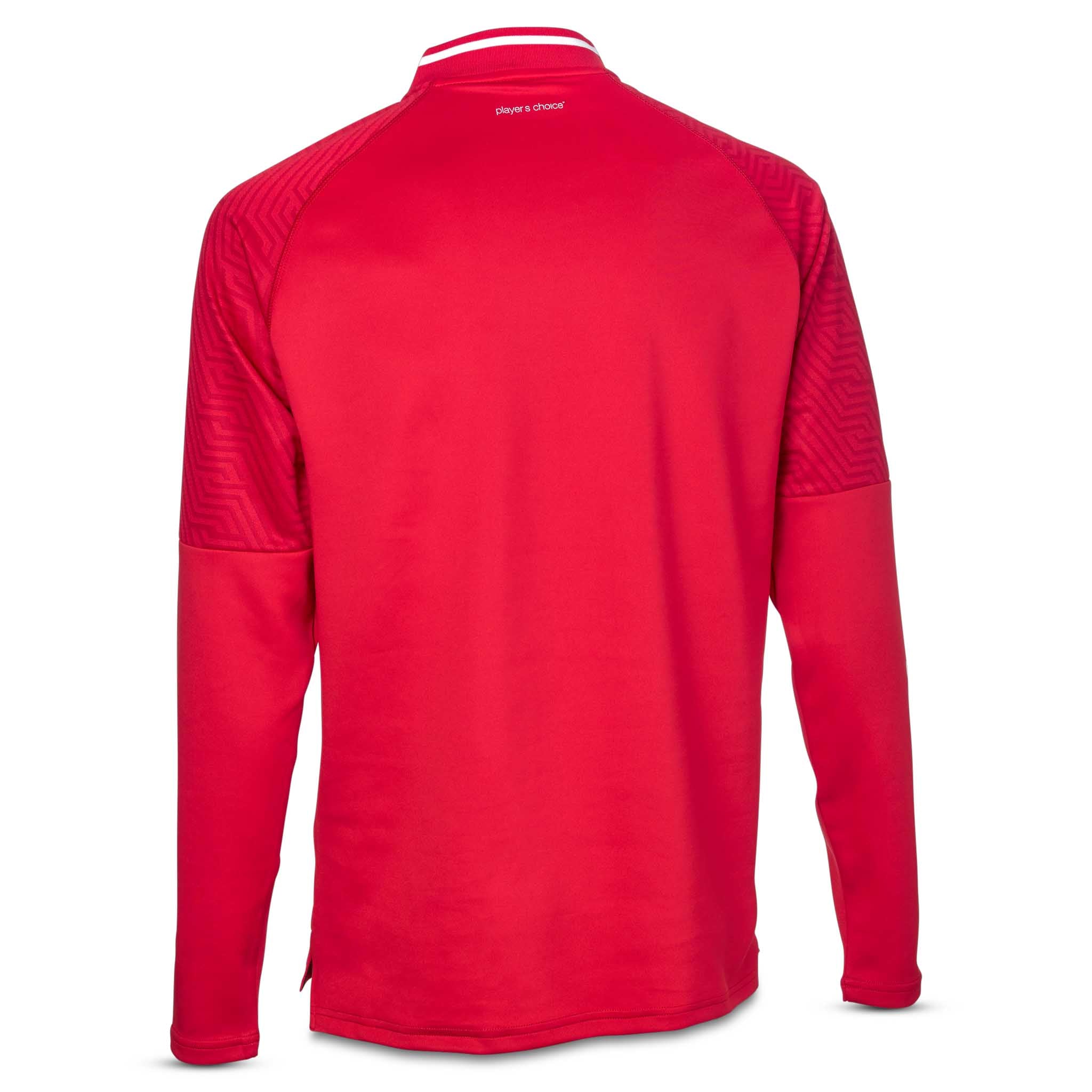 Monaco Træningssweatshirt med 1/2 lynlås - Børn #farve_rød/hvid